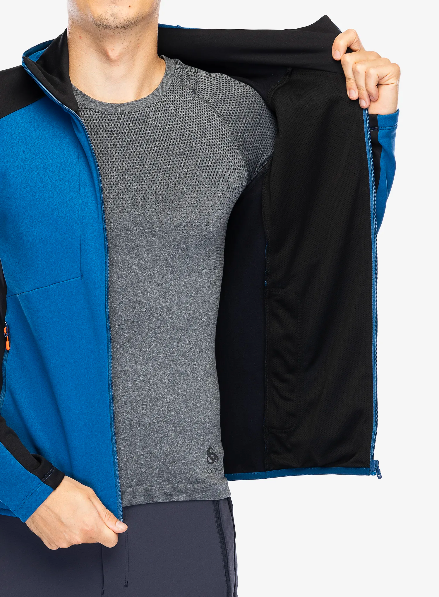 Jopica na zadrgo Montura Smooth Maglia - deep blue/orange