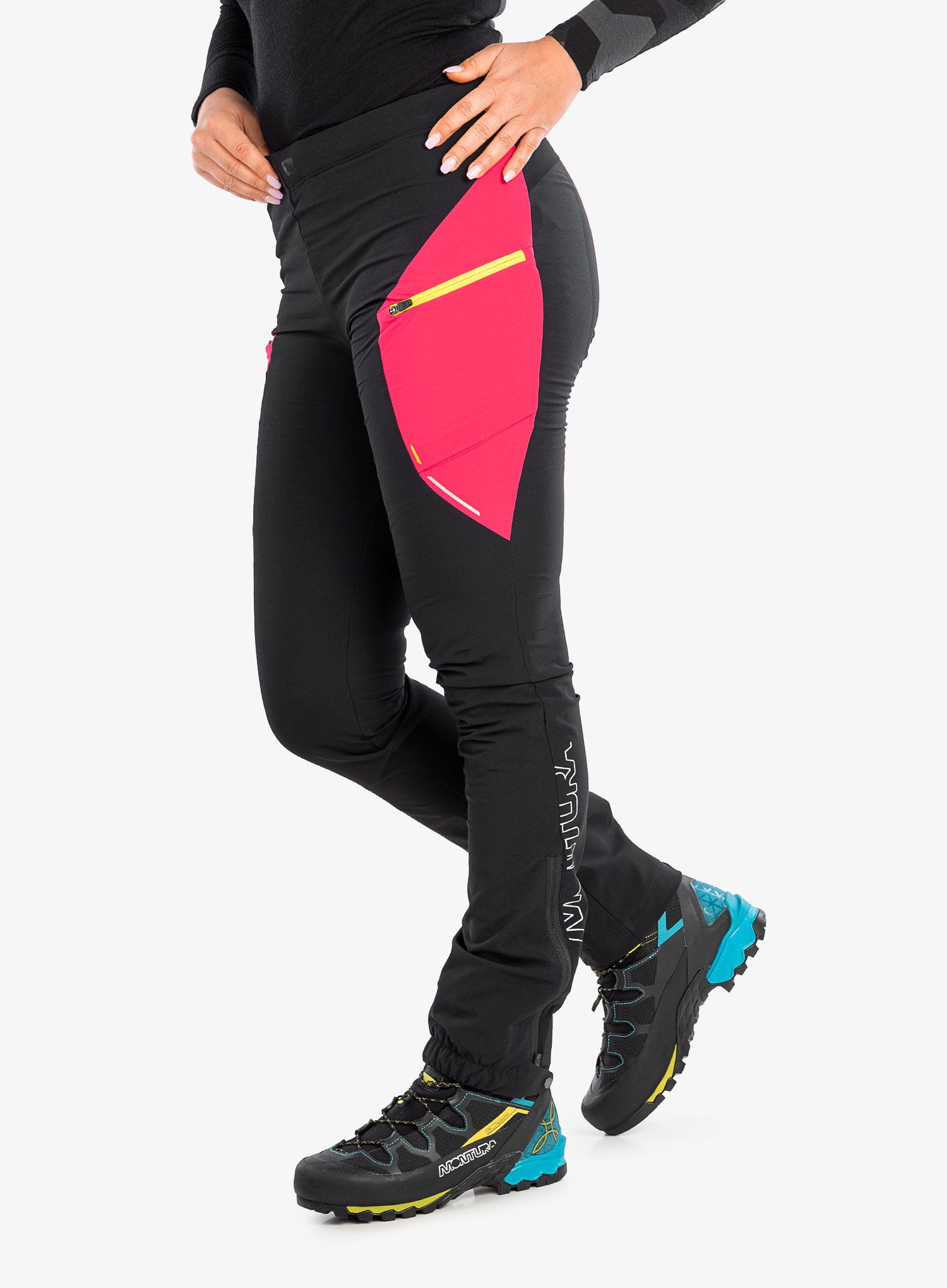 Ženske pohodniške hlače Montura Speed Style Pants - black/sugar rose