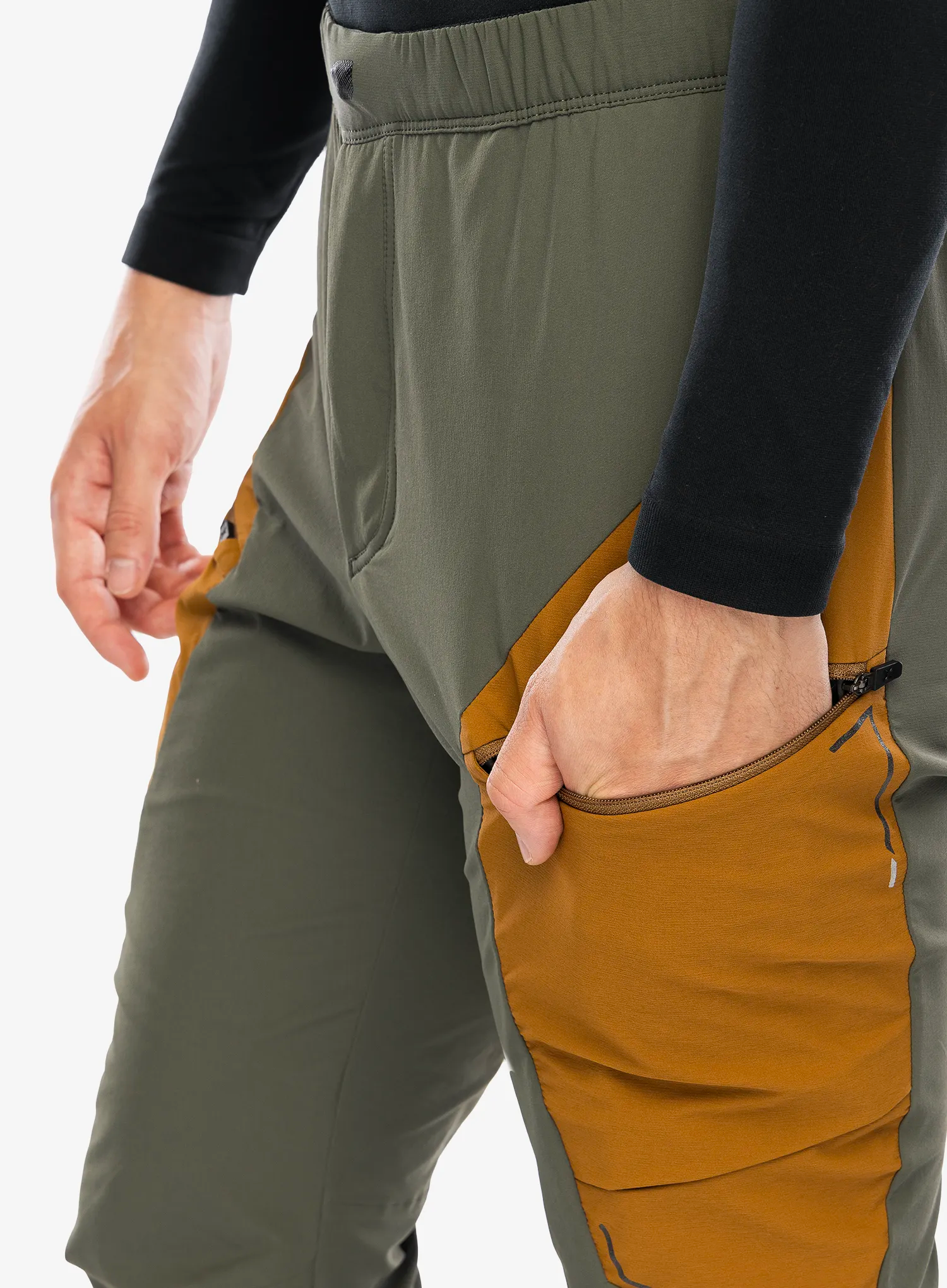 Hlače za turno smučanje Montura Speed Style Pants - sage green/bronze brown