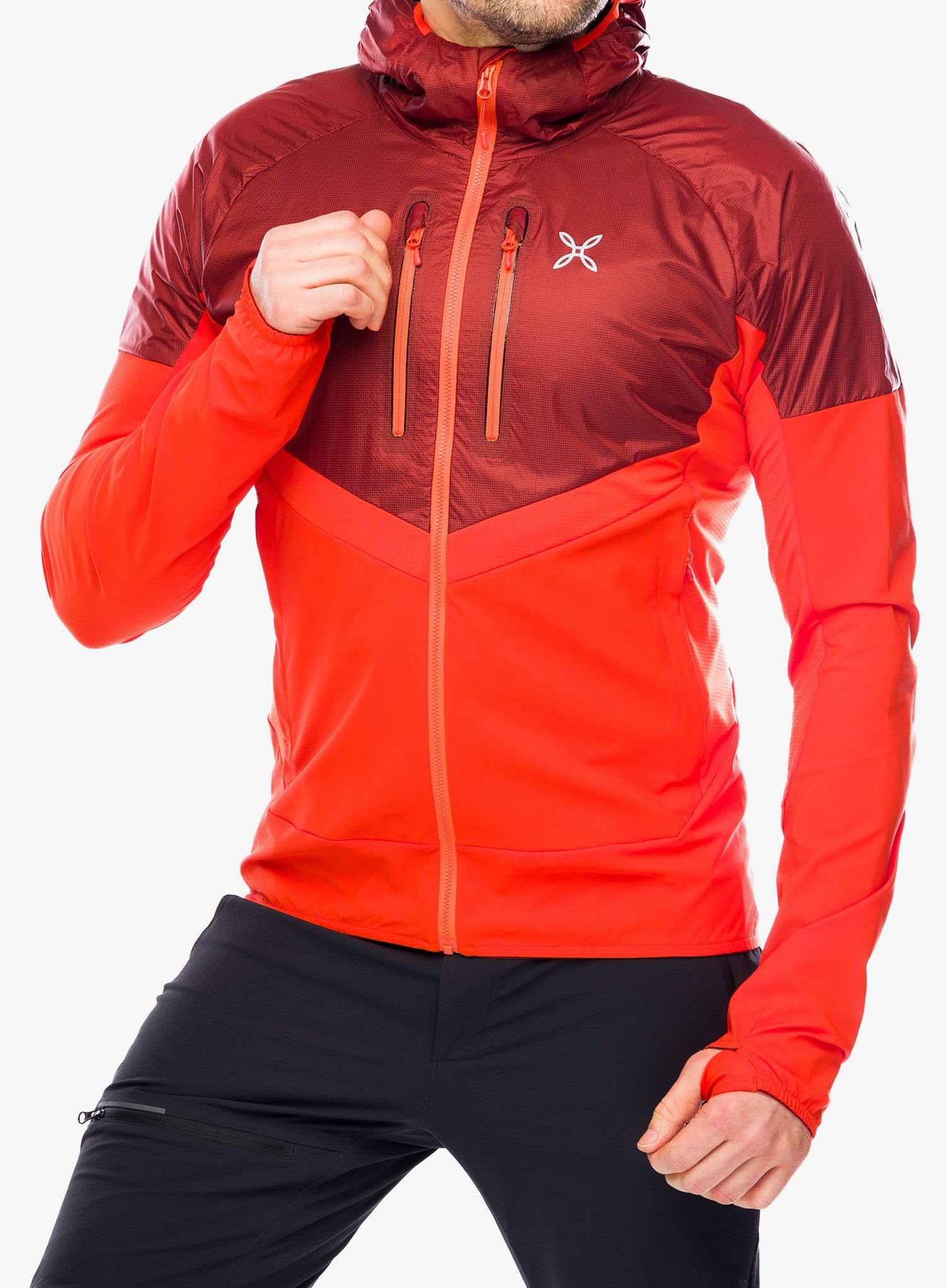 Softshell jakna Montura Spitze Hybrid Jacket - bright orange/tobacco