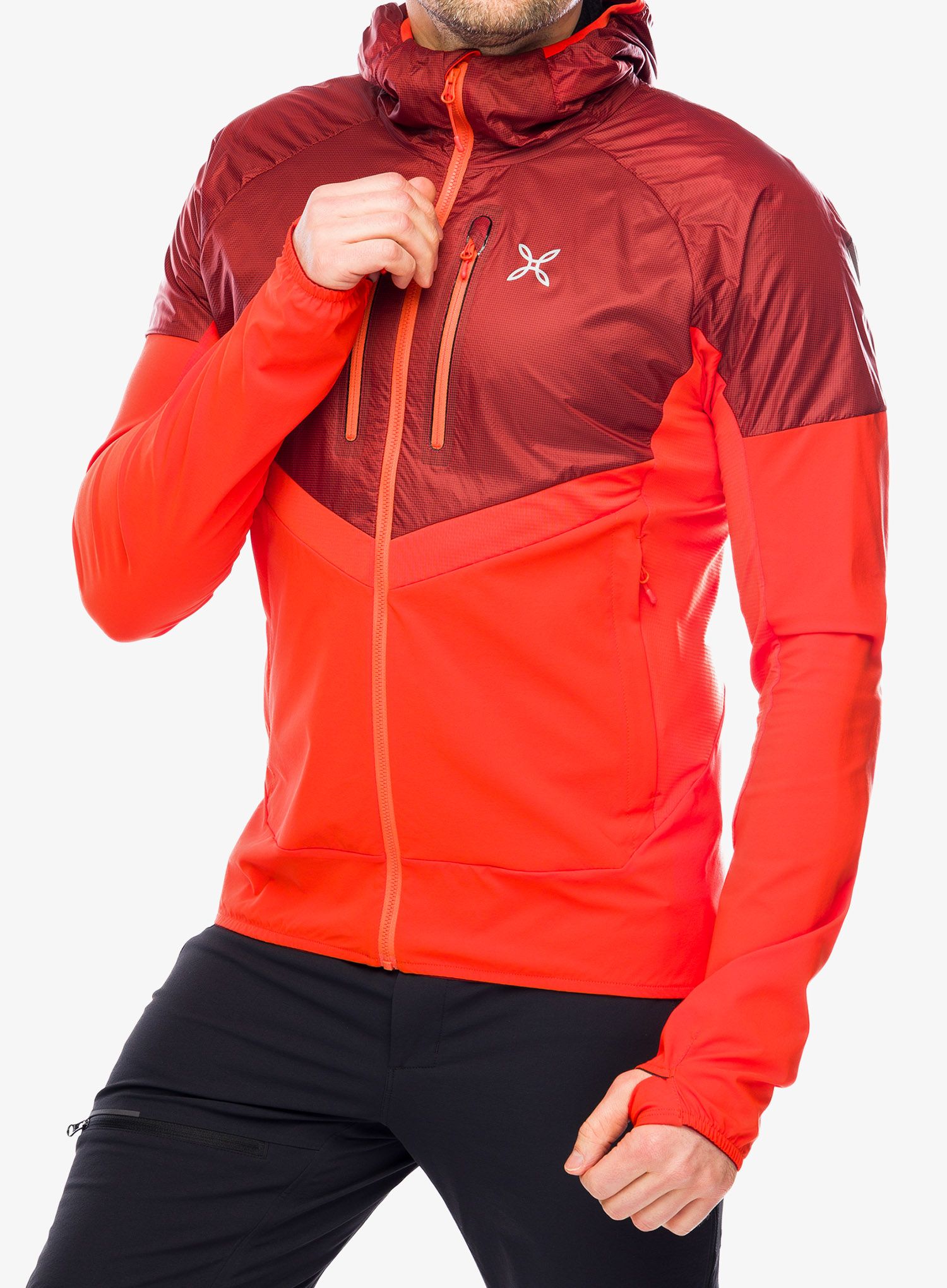 Softshell jakna Montura Spitze Hybrid Jacket - bright orange/tobacco