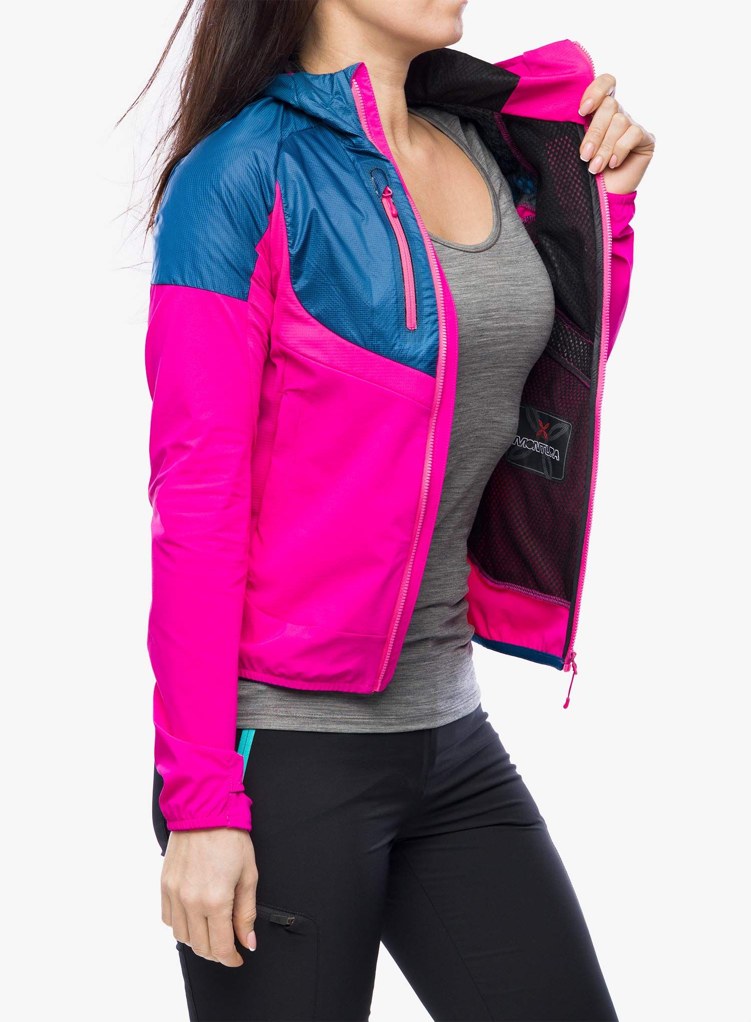 Ženska softshell jakna Montura Spitze Hybrid Jacket - intense violet/deep blue