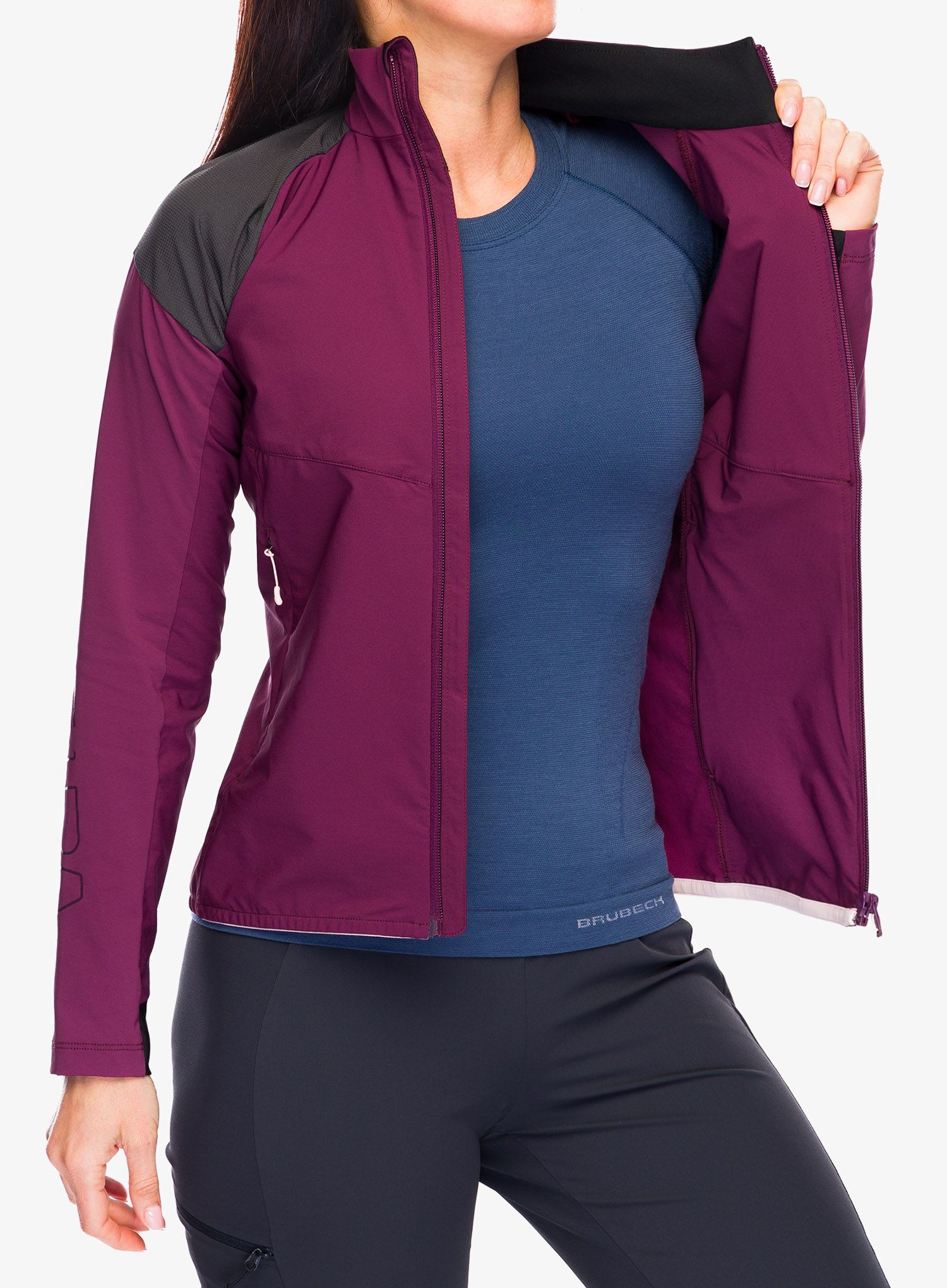 Ženska jakna Montura Spitze Jacket - wine/light rose
