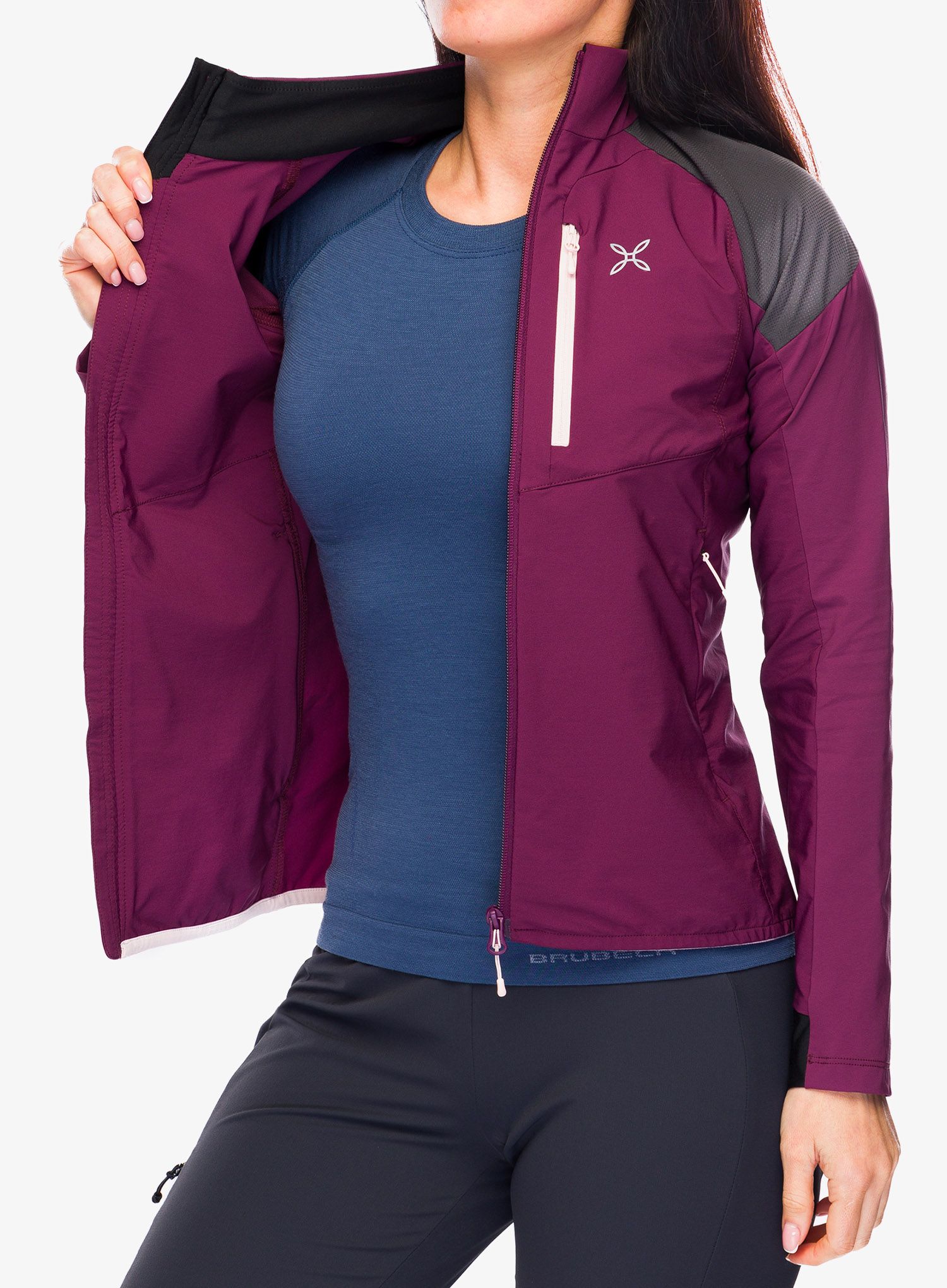 Ženska jakna Montura Spitze Jacket - wine/light rose