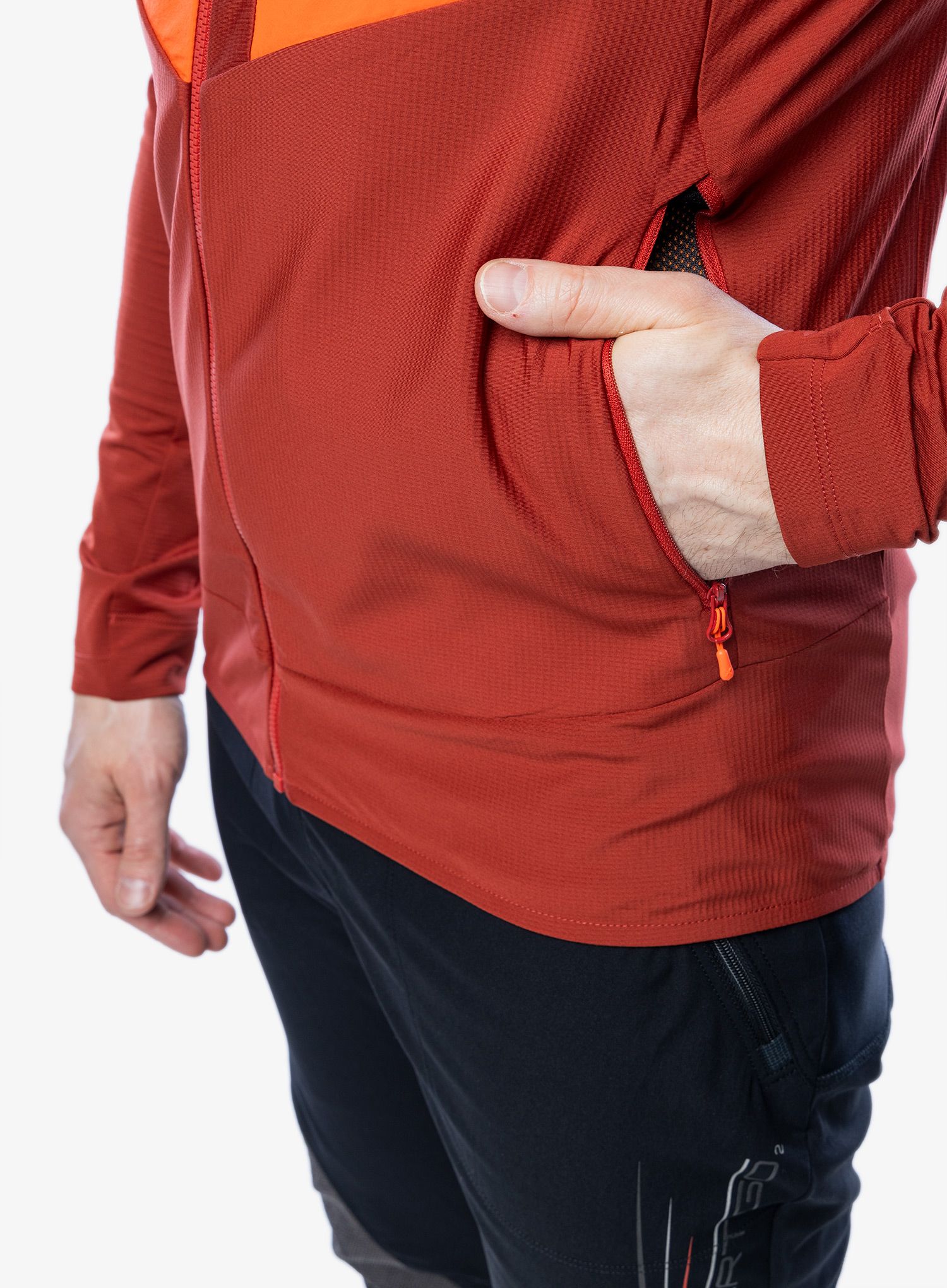 Jopica na zadrgo Montura Spitze Maglia - tobacco/bright orange