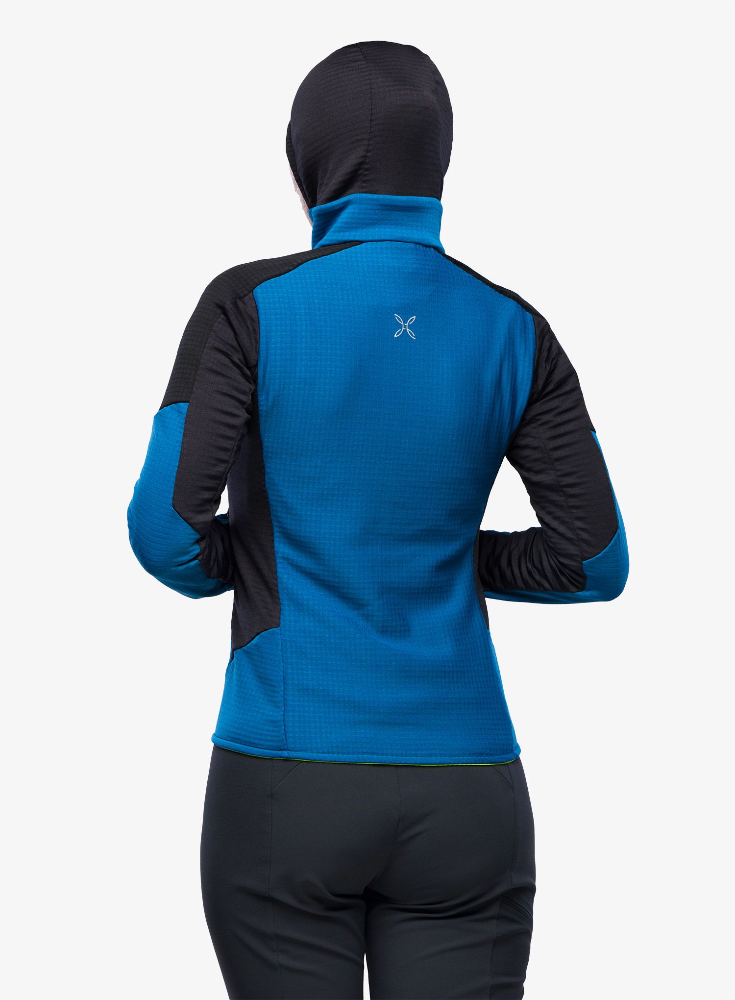 Ženska jopa s kapuco Montura Stretch Color 2 Maglia - deep blue/yellow fluo