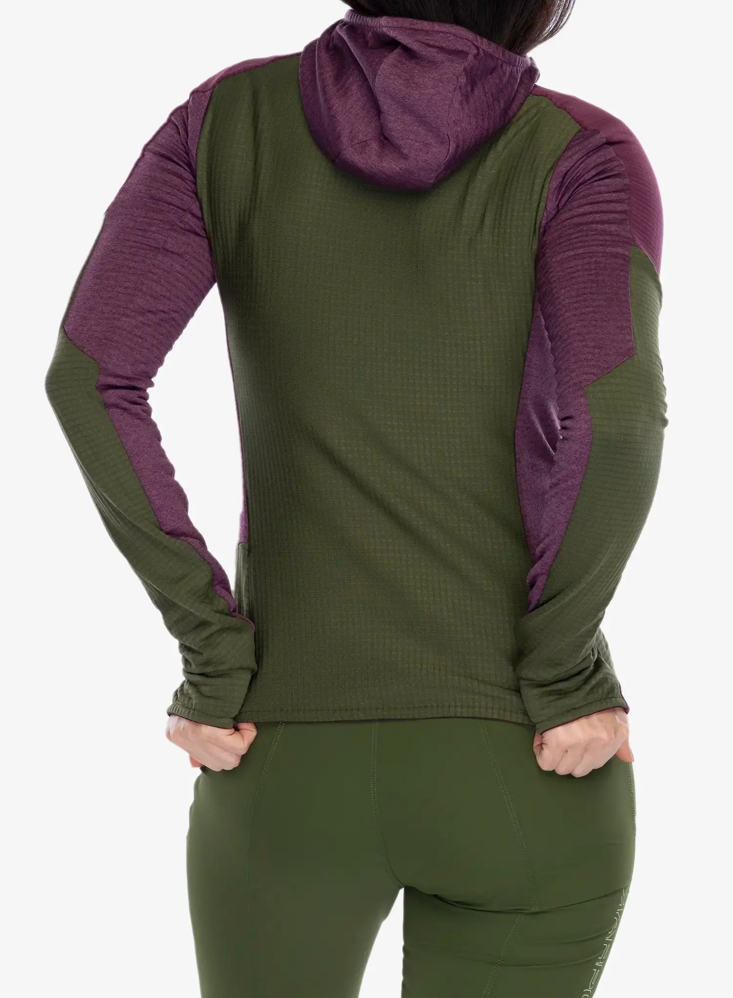 Ženska jopica Montura Stretch Color 2 Maglia - sage green/wine red