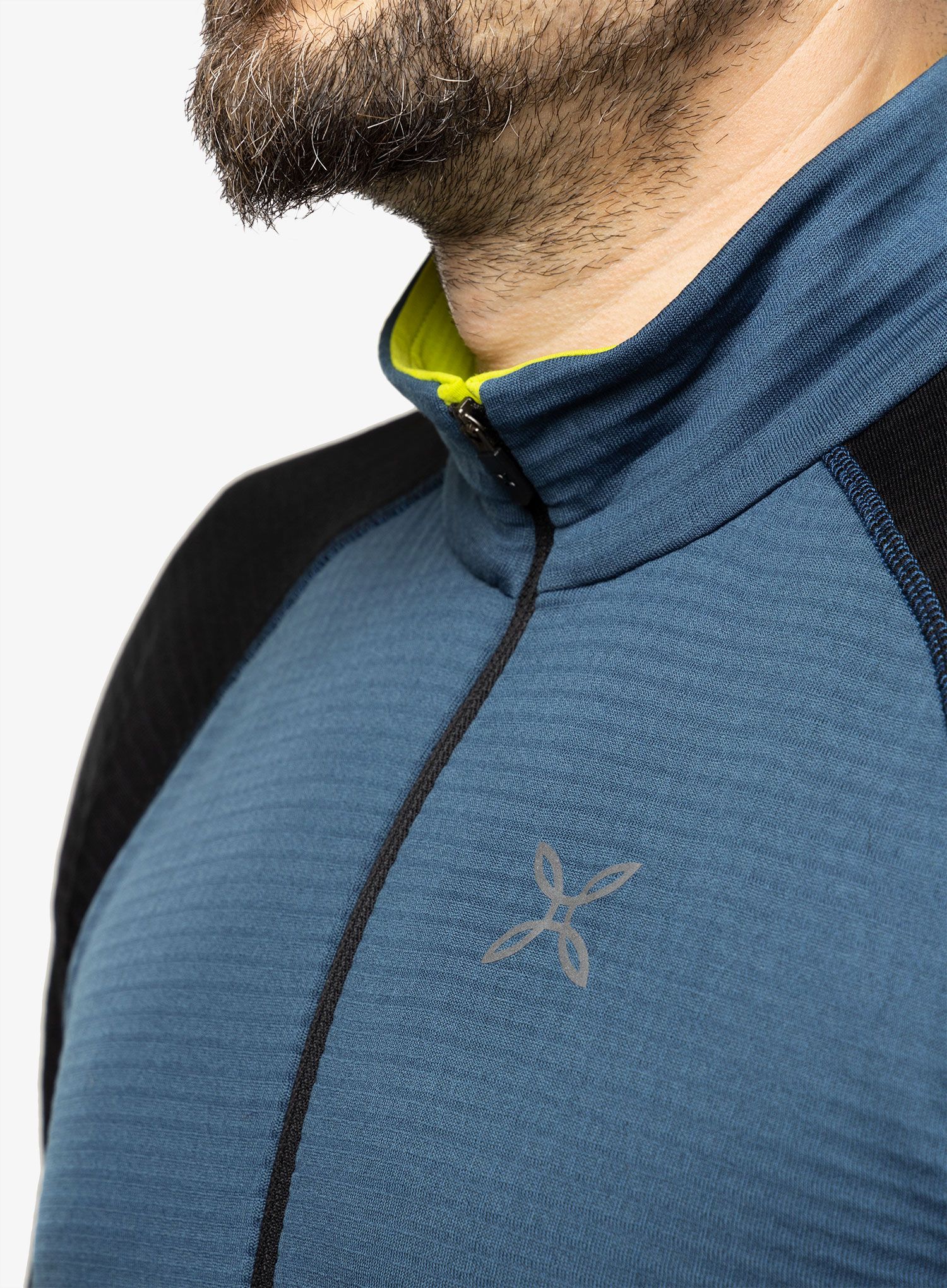 Jopica z zadrgo Montura Stretch Color Anorak - powder blue/lime green