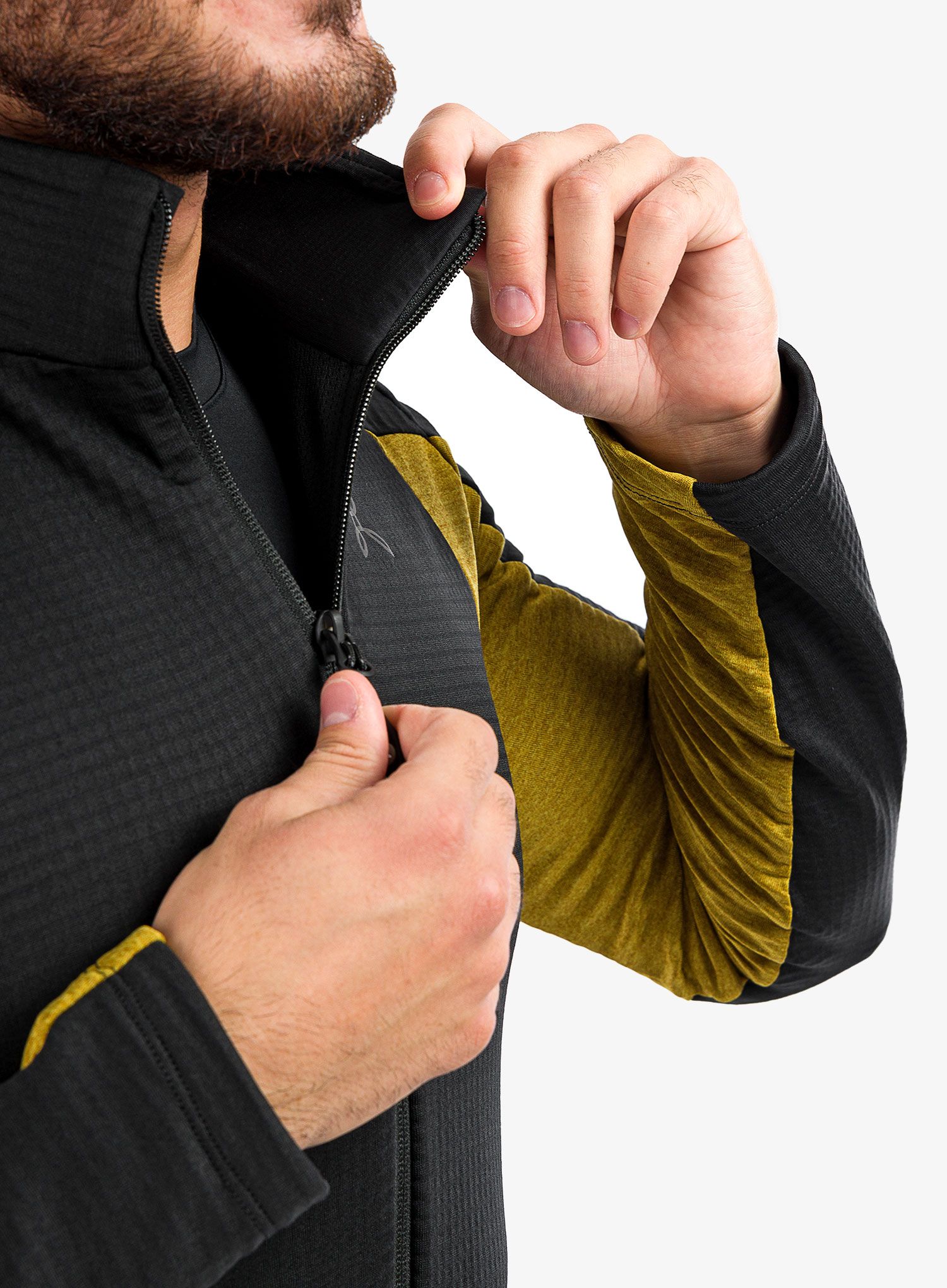 Moški flis Montura Stretch Color Jacket - black/gold