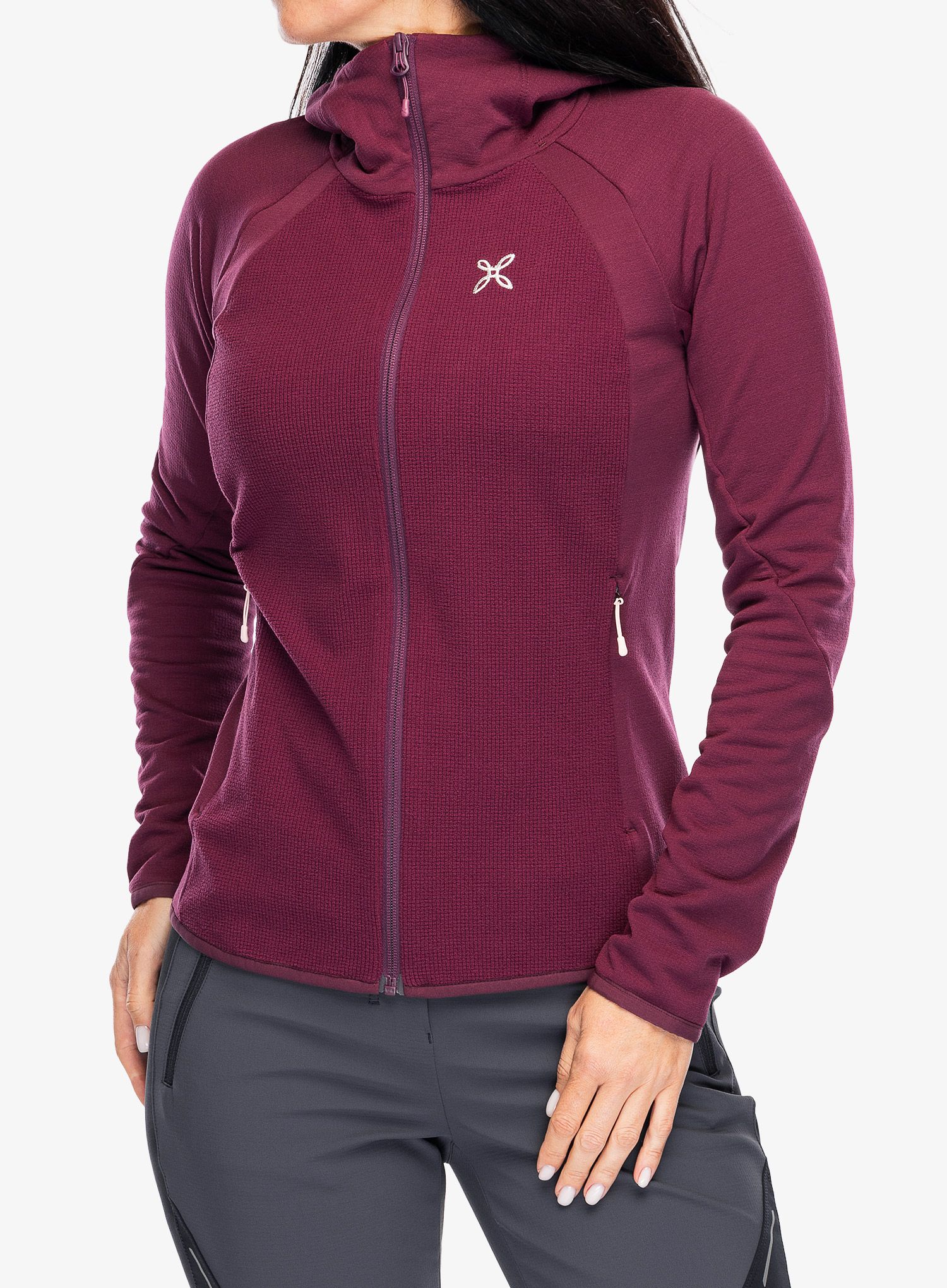 Ženska jopica z zadrgo Montura Stretch Evo Maglia - vinaccia/light rose