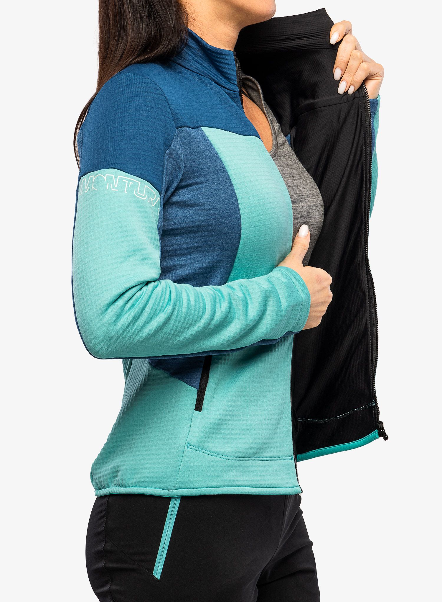 Ženska jopica Montura Stretch Mind Maglia - care blue/deep blue