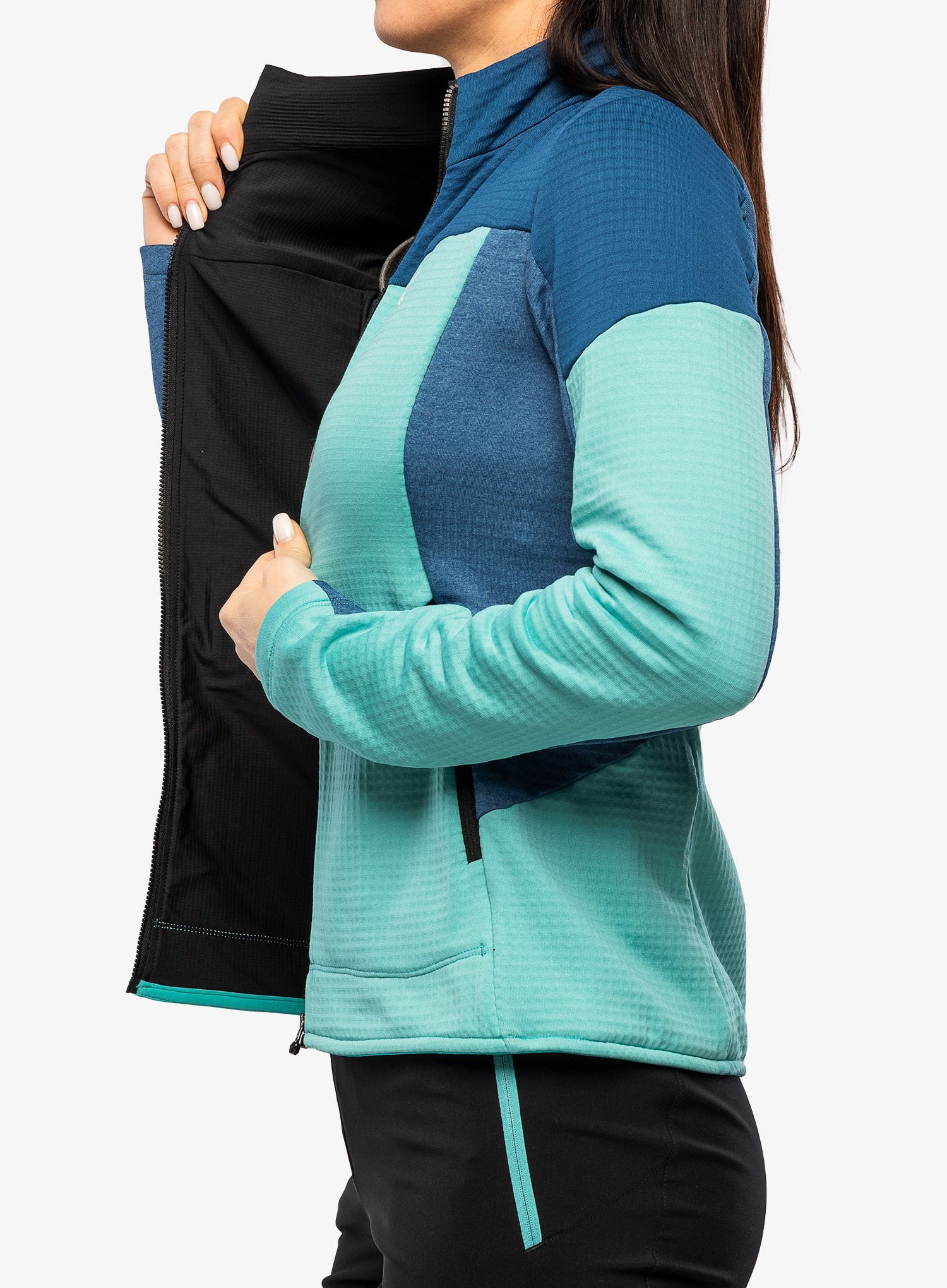 Ženska jopica Montura Stretch Mind Maglia - care blue/deep blue