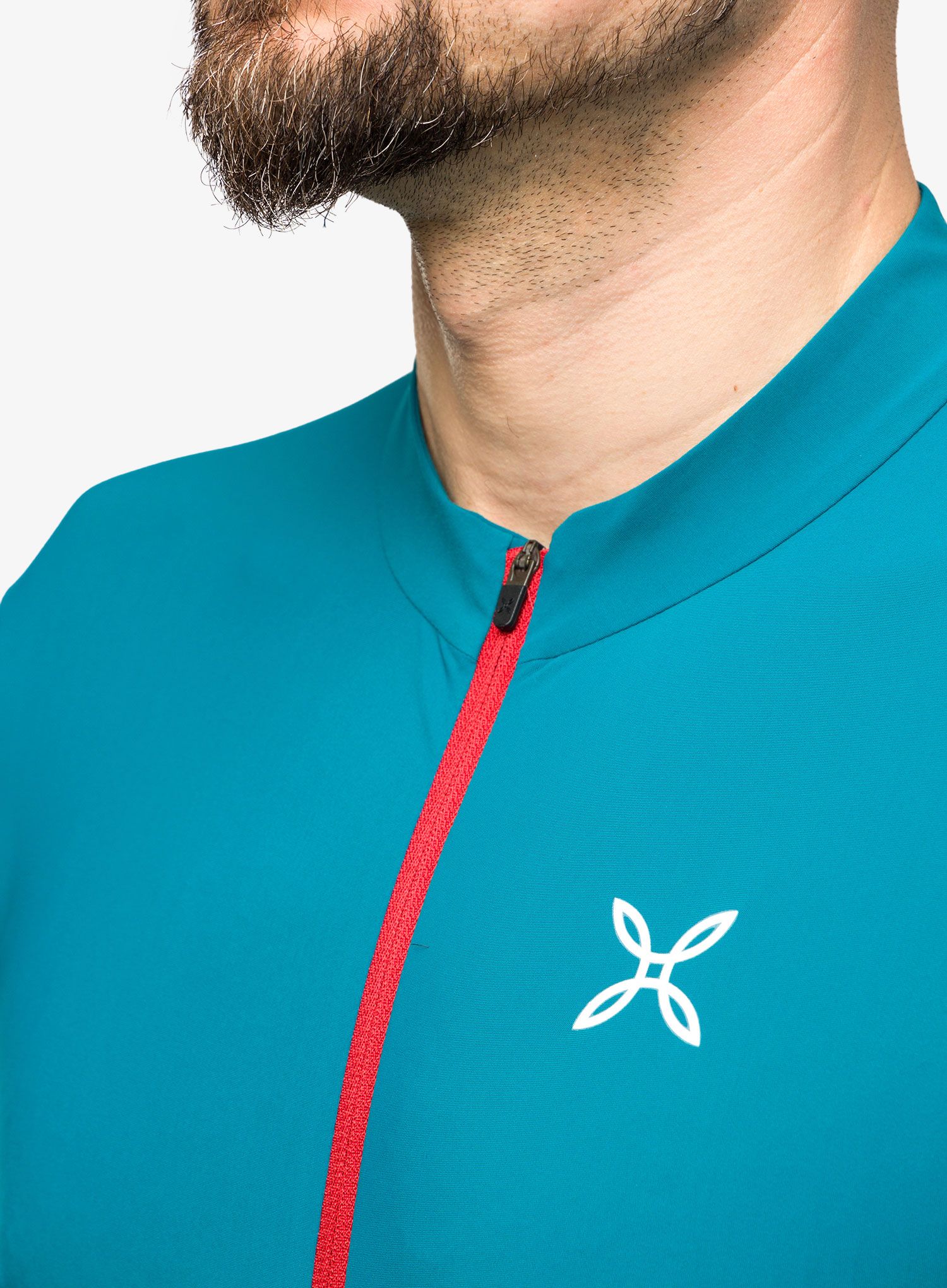Kolesarska majica Montura Terra Full Zip T-shirt - baltic/tobacco