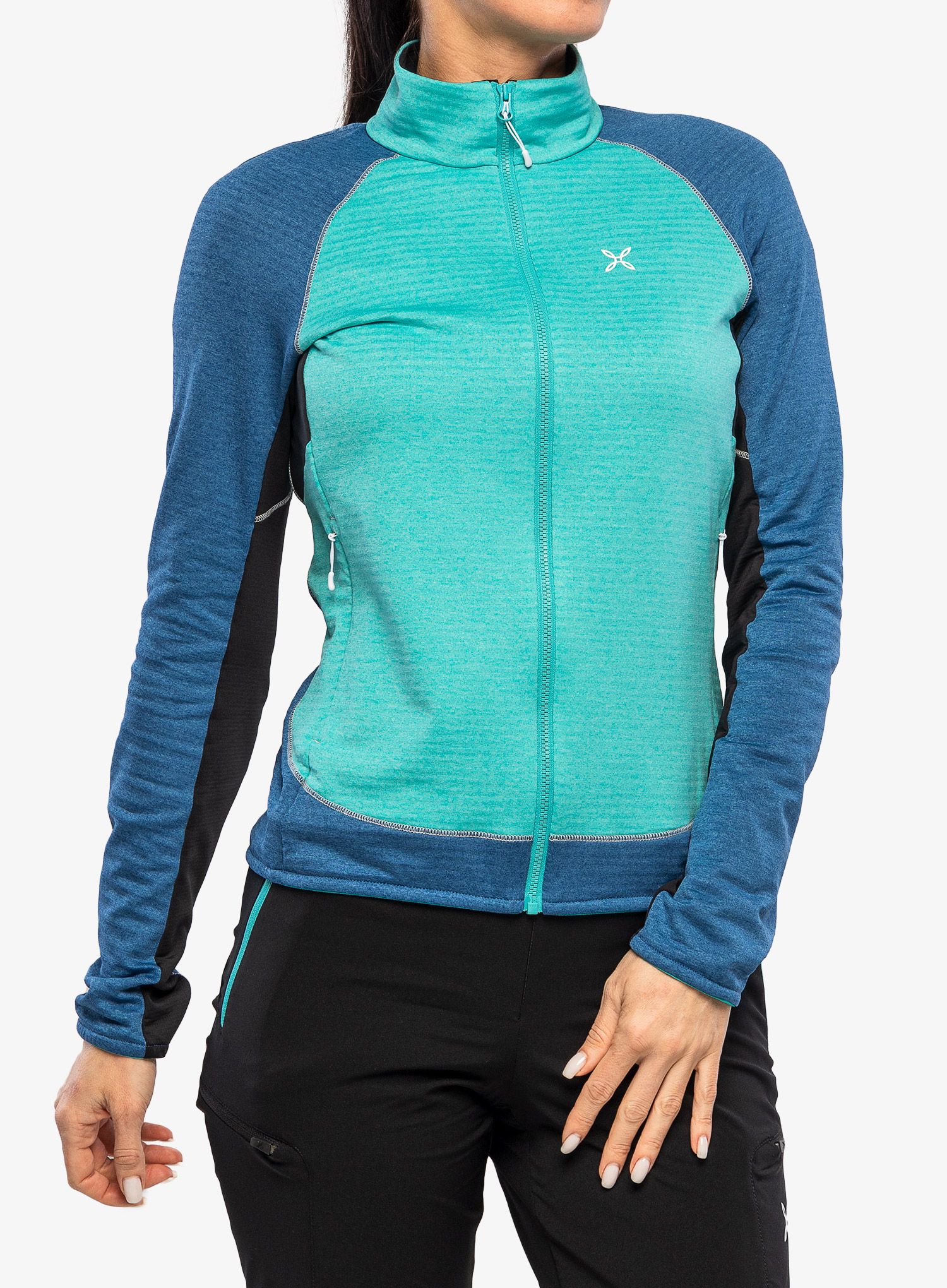 Ženska jopica z zadrgo Montura Thermal Color Maglia - care blue/deep blue