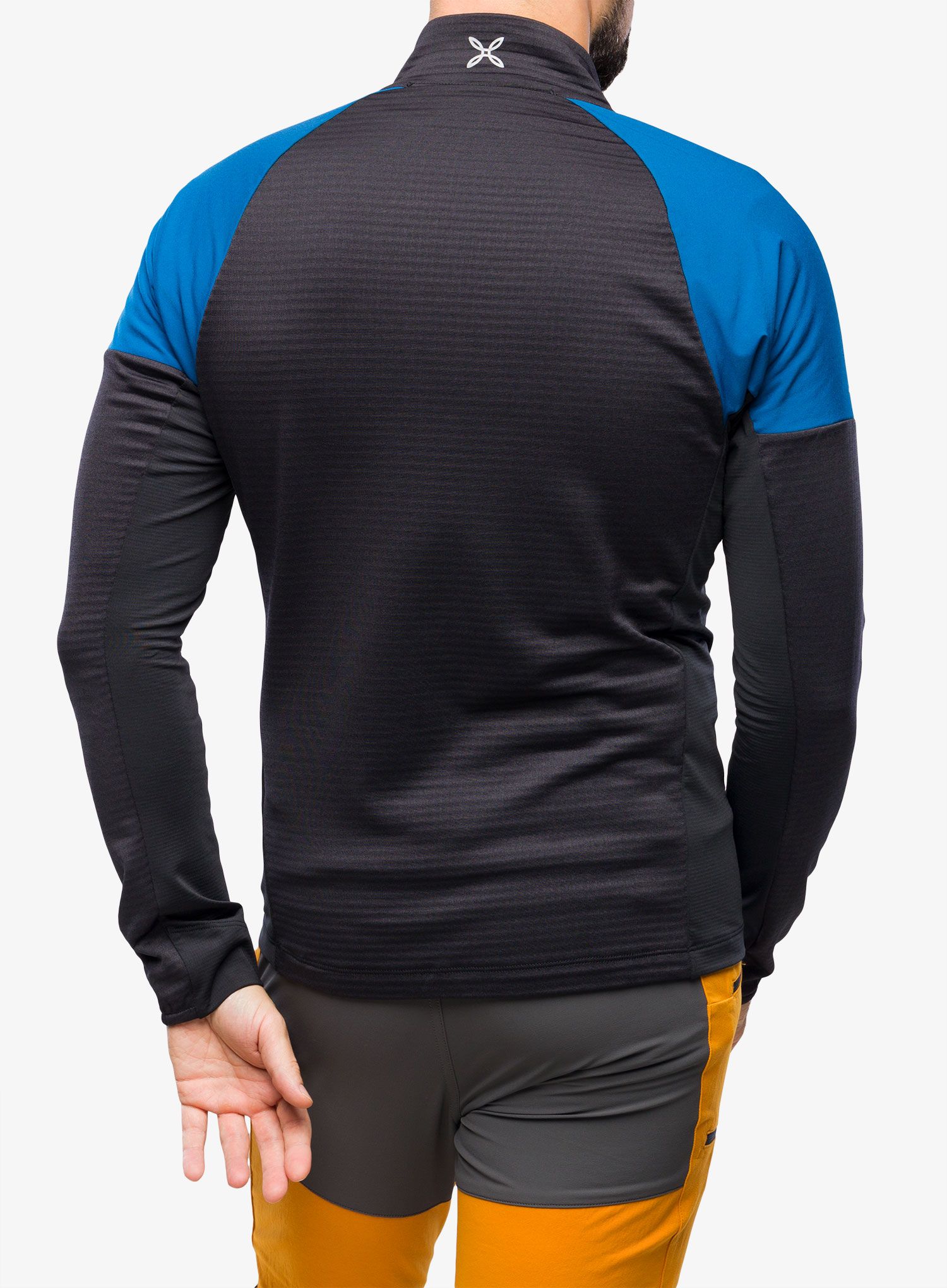 Puloverji brez kapuce Montura Thermal Grid 2 Anorak - black/deep blue