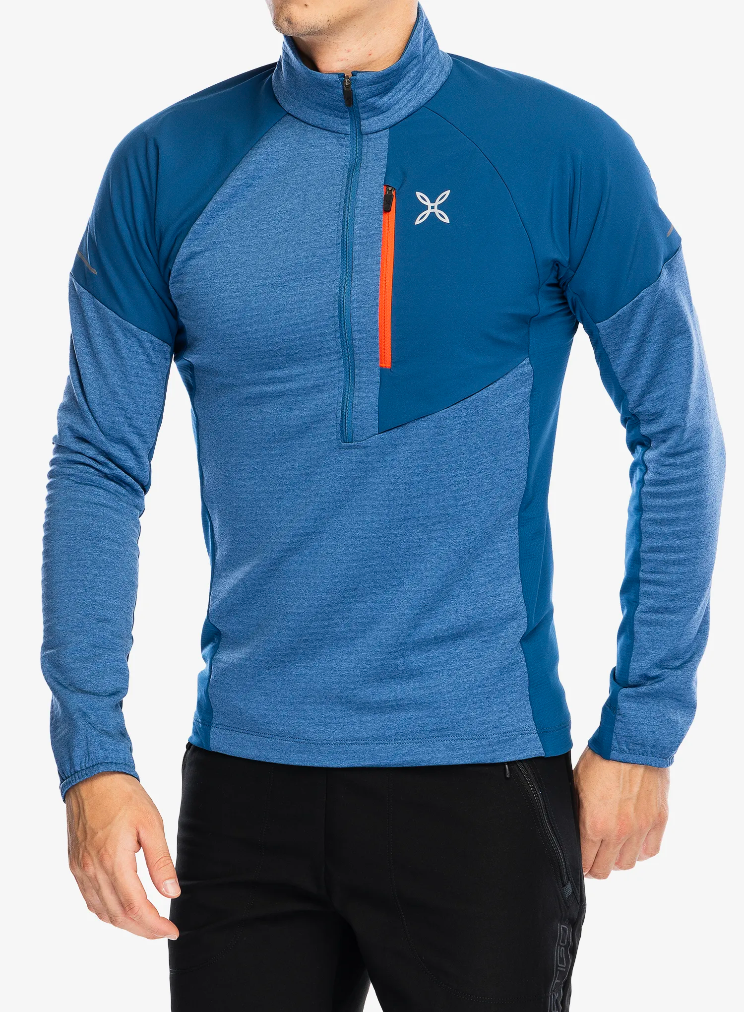 Puloverji brez kapuce Montura Thermal Grid 2 Anorak - deep blue/orange