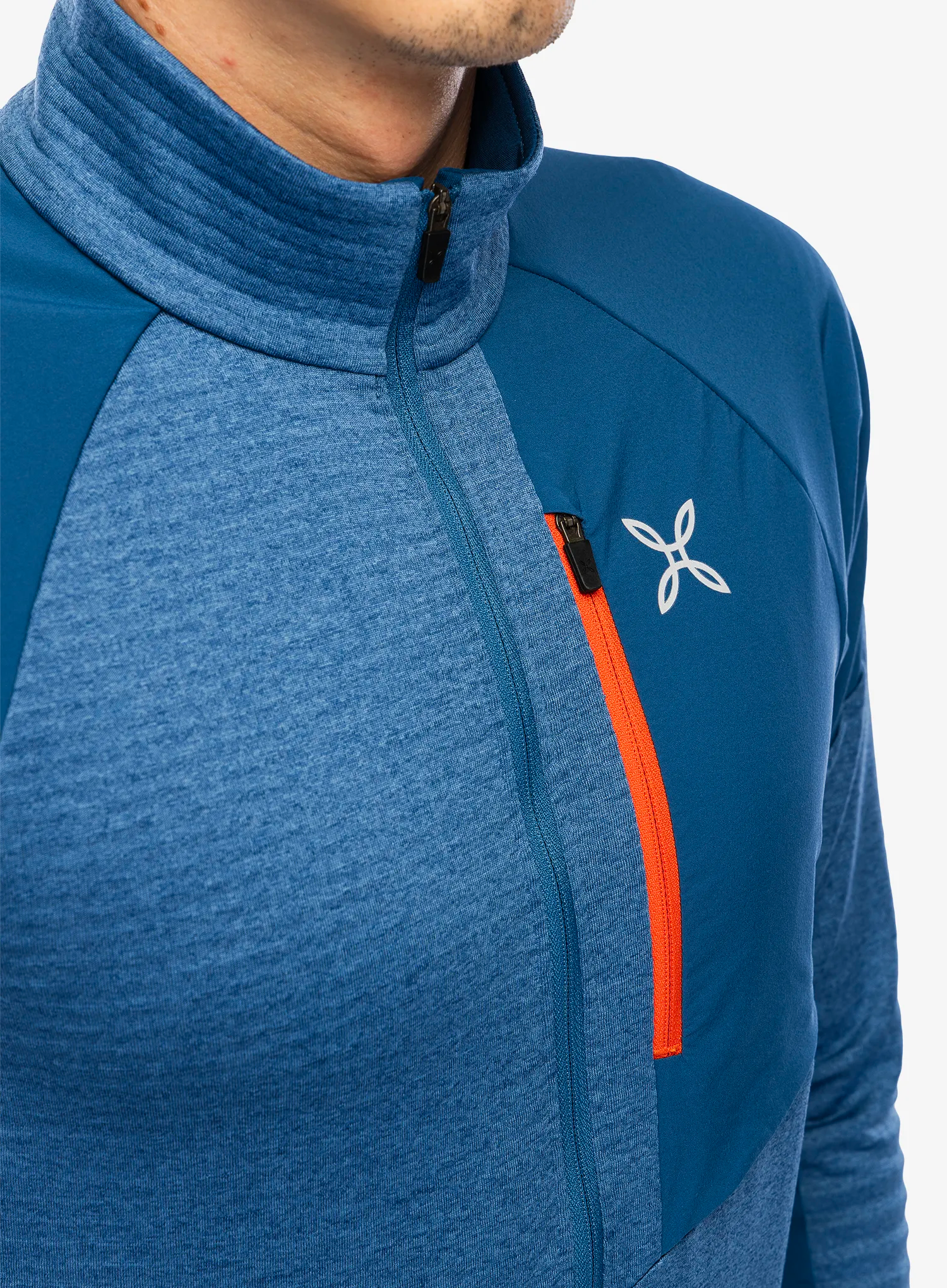 Puloverji brez kapuce Montura Thermal Grid 2 Anorak - deep blue/orange