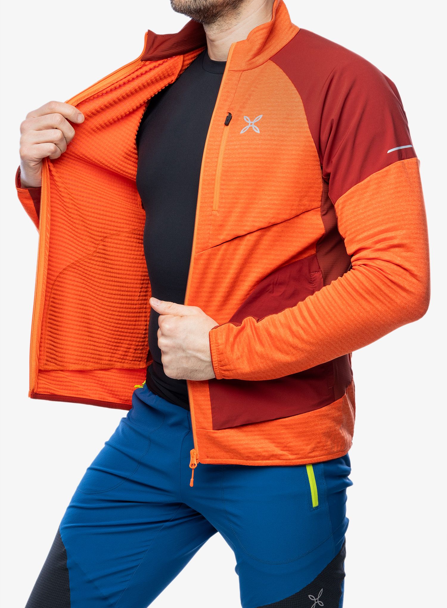 Puloverji brez kapuce Montura Thermal Grid 2 Maglia - bright orange/tobacco