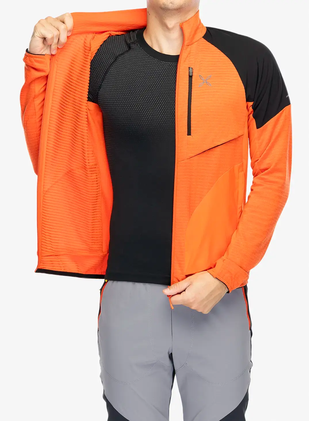 Puloverji brez kapuce Montura Thermal Grid 2 Maglia - orange