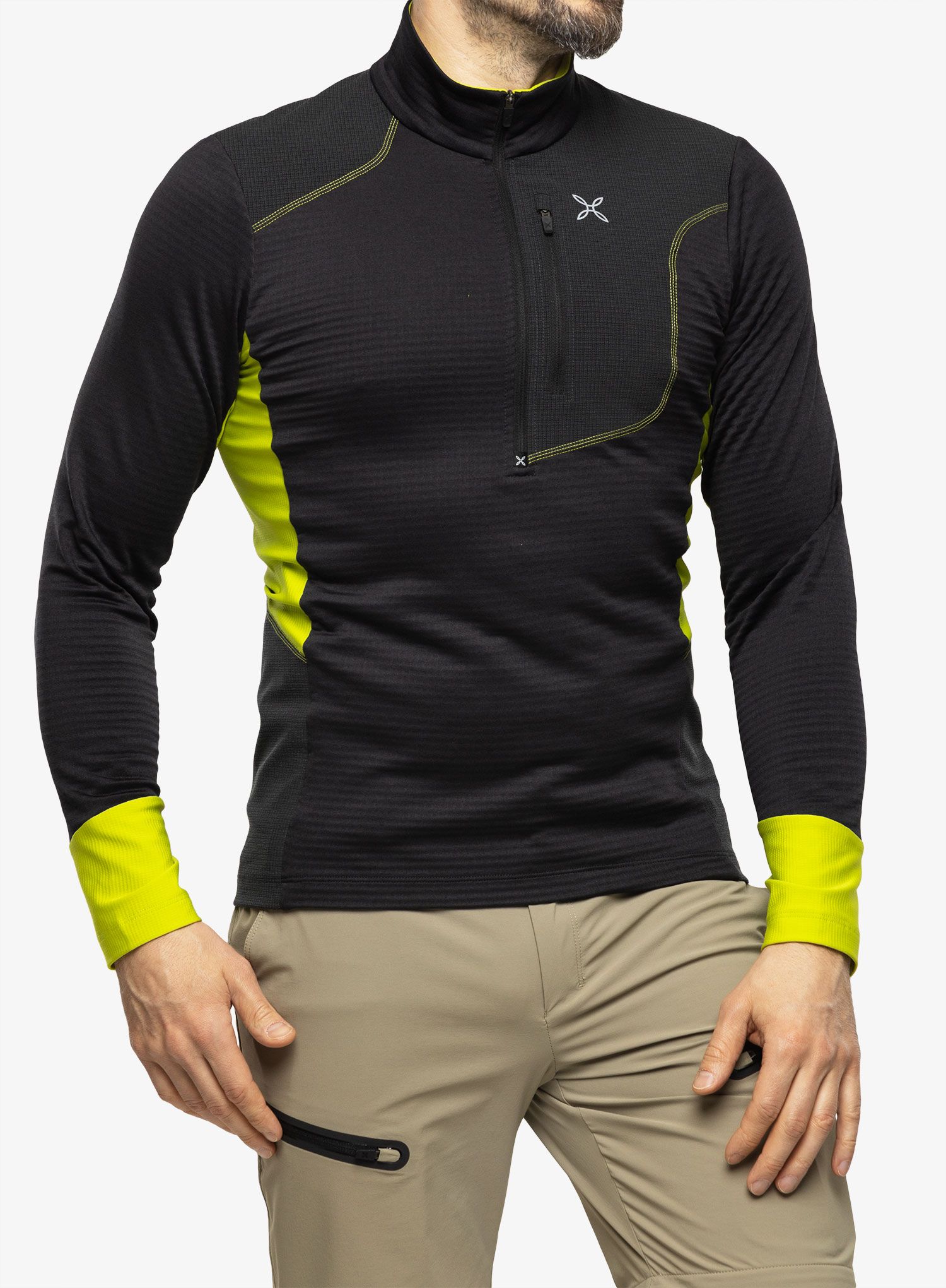 Plezalna jopa Montura Thermal Grid Anorak - black/lime green