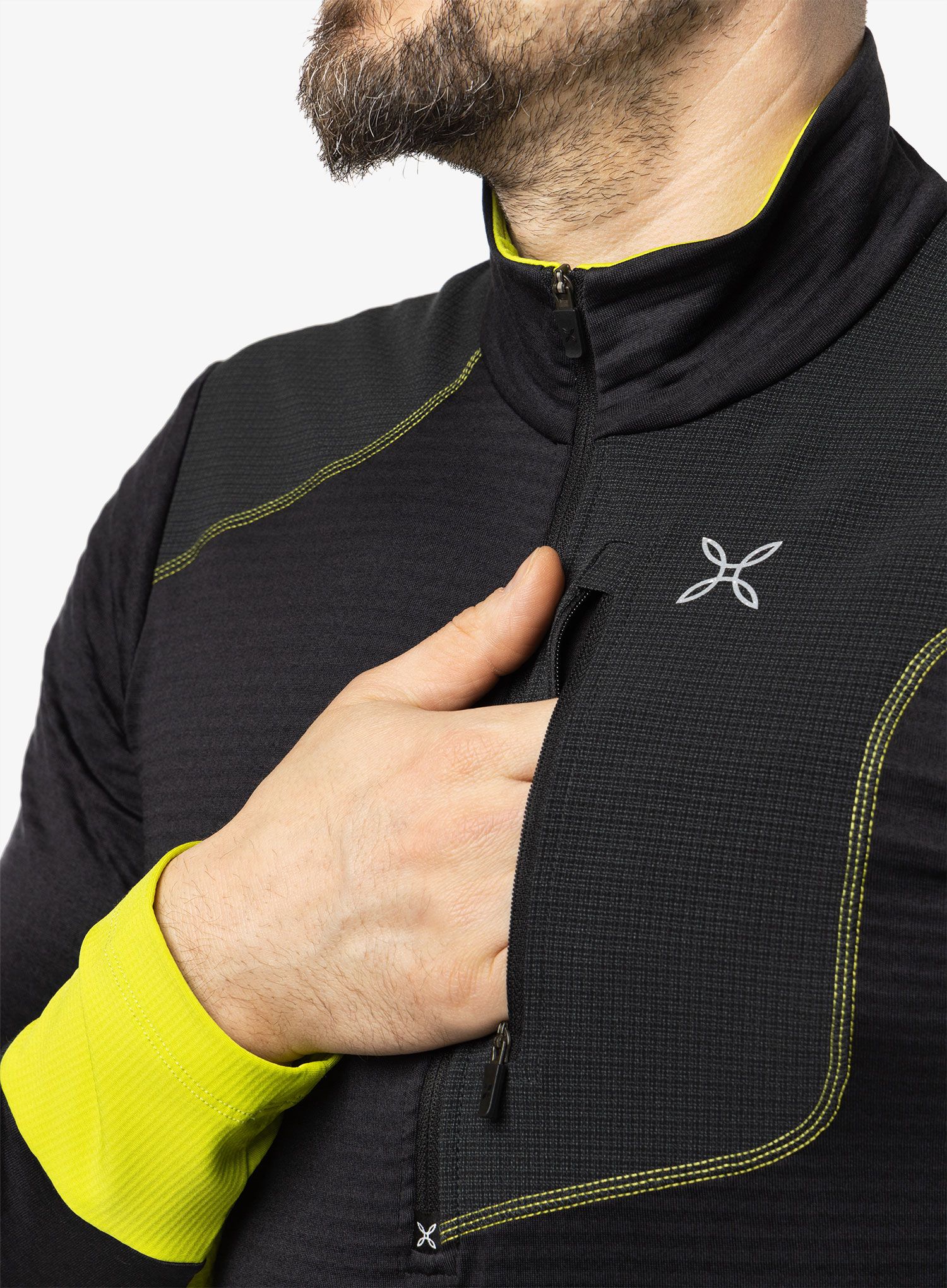 Plezalna jopa Montura Thermal Grid Anorak - black/lime green