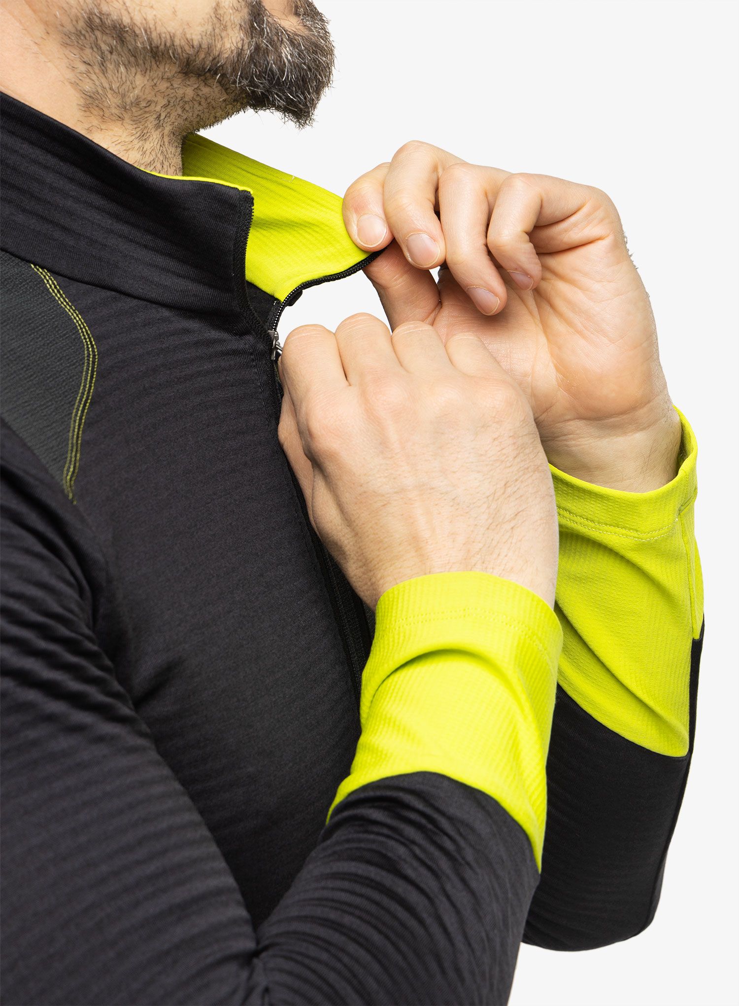 Plezalna jopa Montura Thermal Grid Anorak - black/lime green