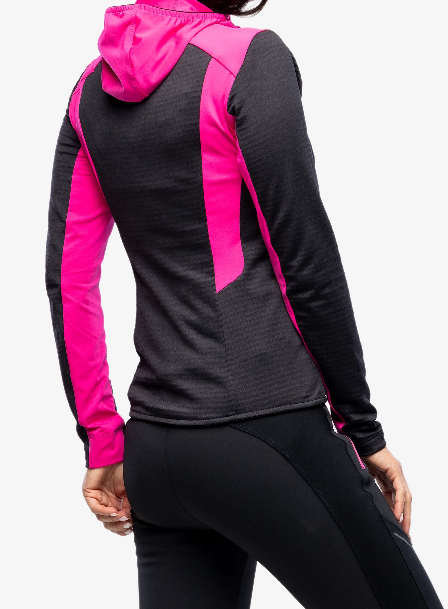 Ženska jopa s kapuco Montura Thermal Grid Pro Hoody Maglia - black/intense violet