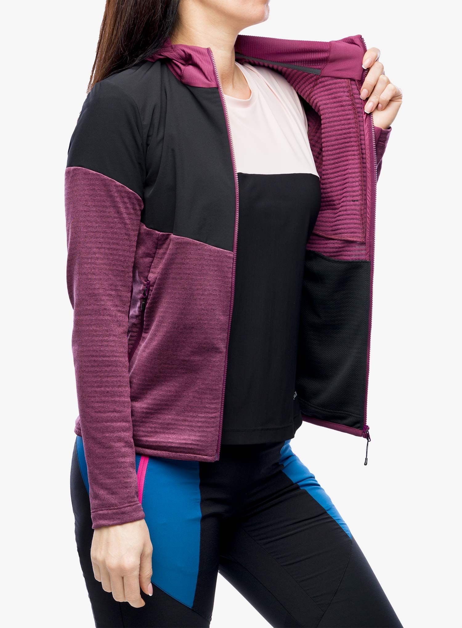 Ženska jopica Montura Thermalgrid Pro 2 Maglia - wine red