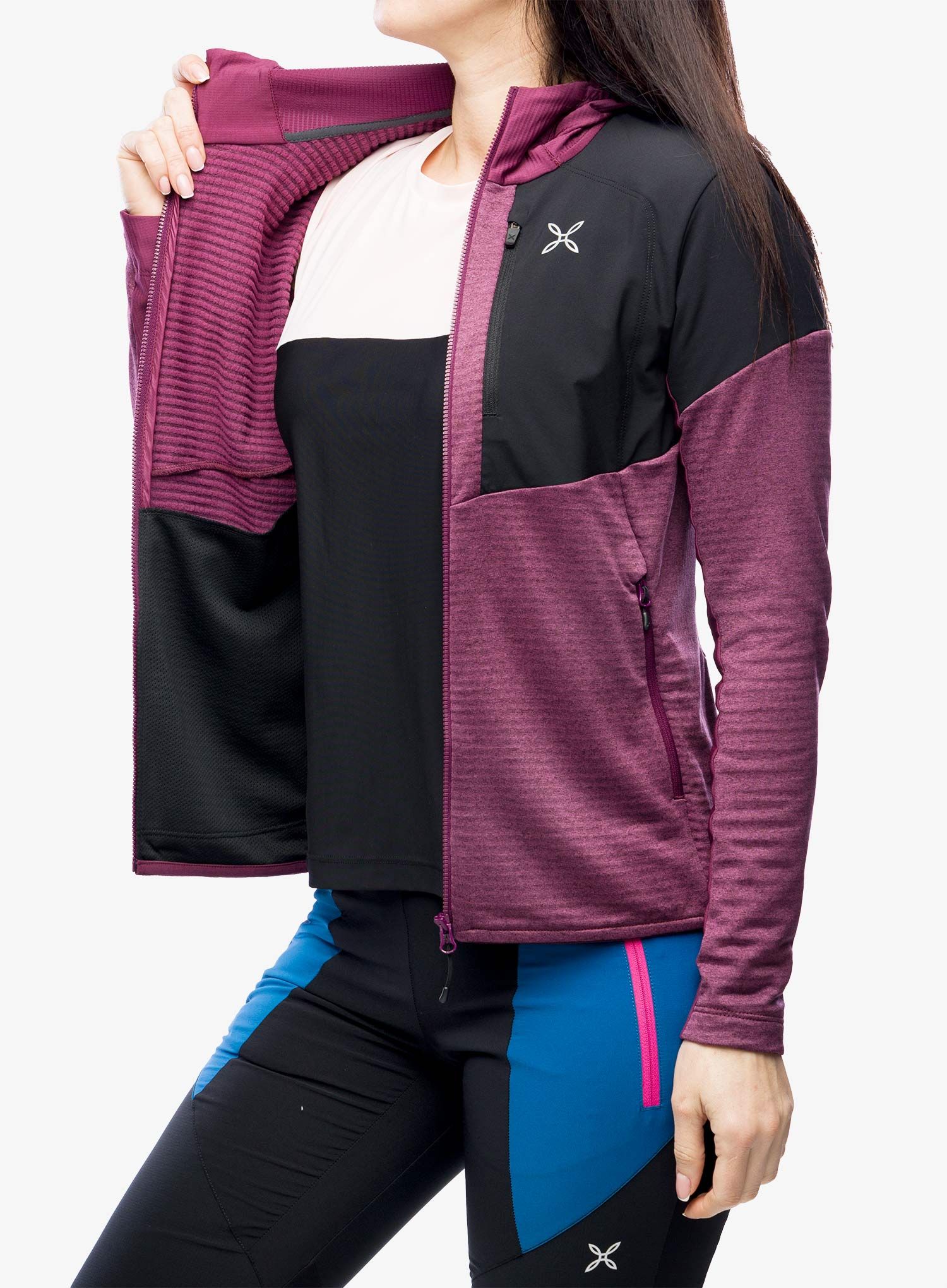Ženska jopica Montura Thermalgrid Pro 2 Maglia - wine red
