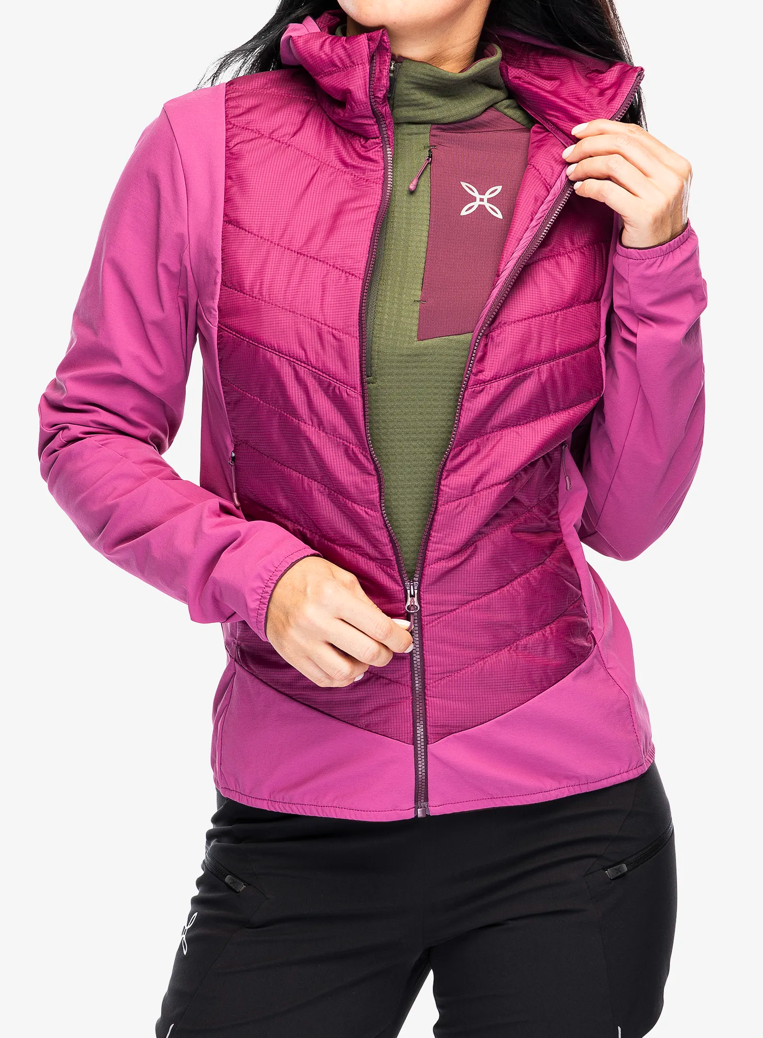 Ženska hibridna jakna Montura Trace Hybrid Jacket - baton rouge/wine red