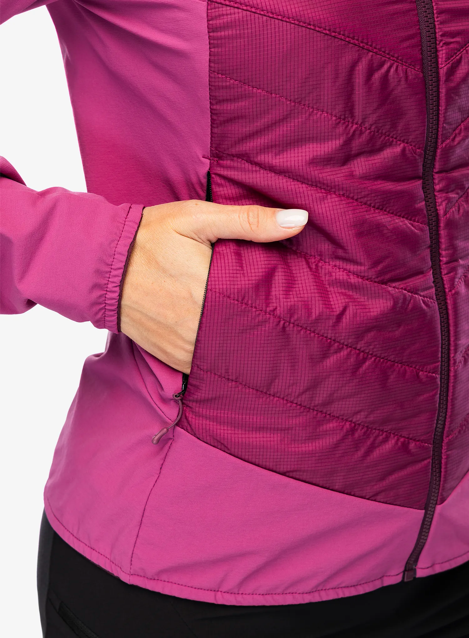 Ženska hibridna jakna Montura Trace Hybrid Jacket - baton rouge/wine red