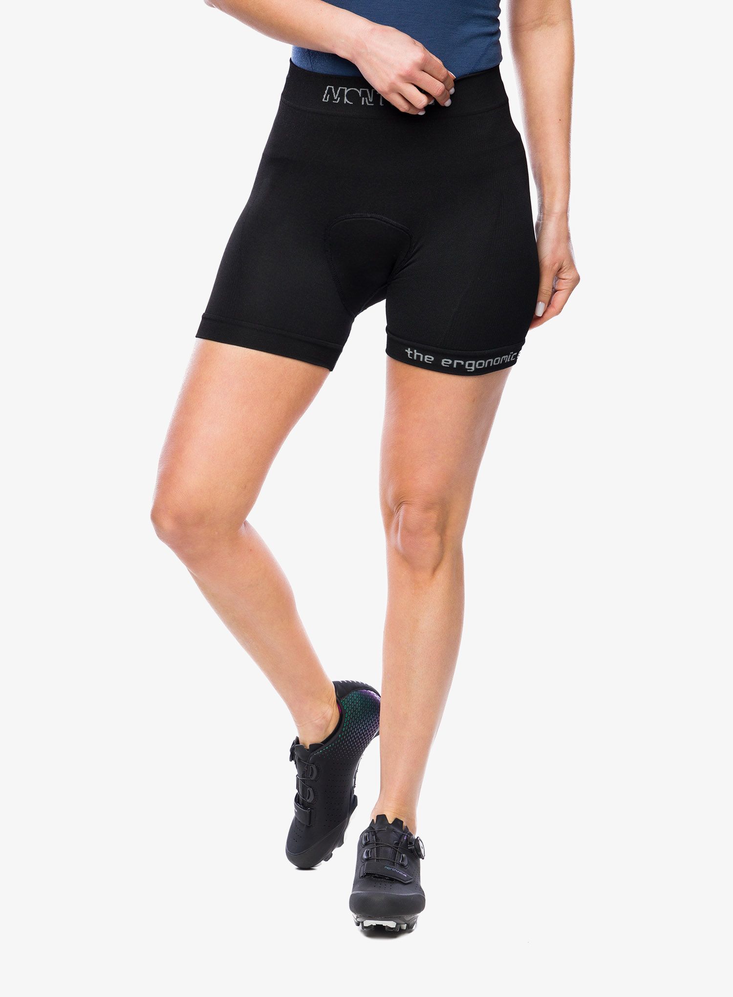 Ženske kolesarske kratke hlače z vložkom Montura Under Shorts - black