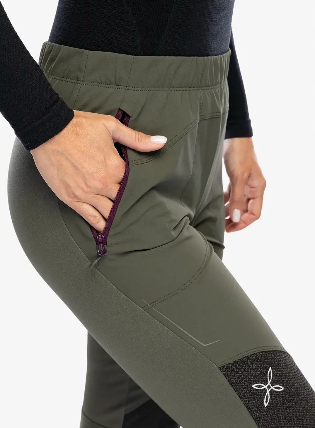 Ženske treking hlače Montura Vertigo 2 Pants - sage green/wine red