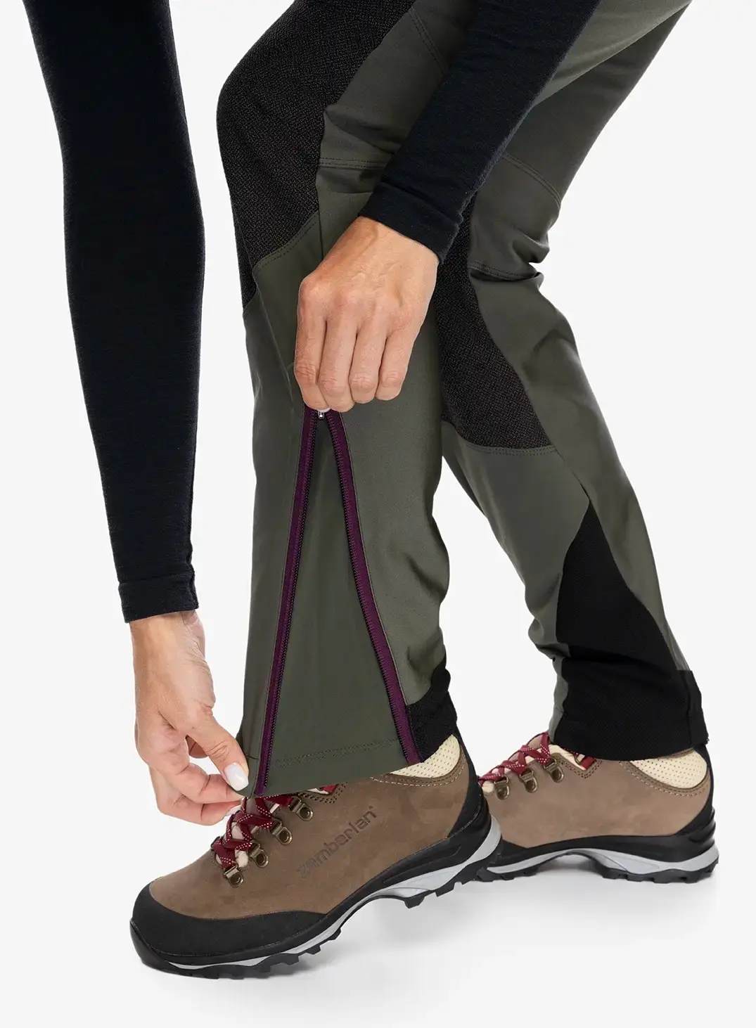 Ženske treking hlače Montura Vertigo 2 Pants - sage green/wine red