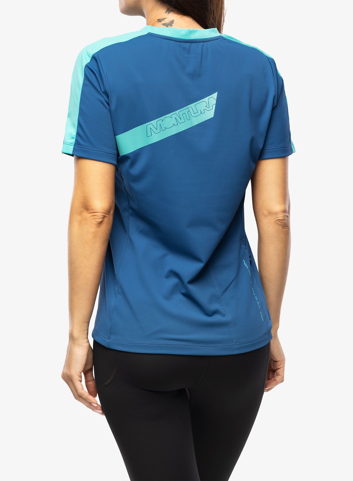 Ženska kolesarska majica Montura Way T-shirt - deep blue/care blue