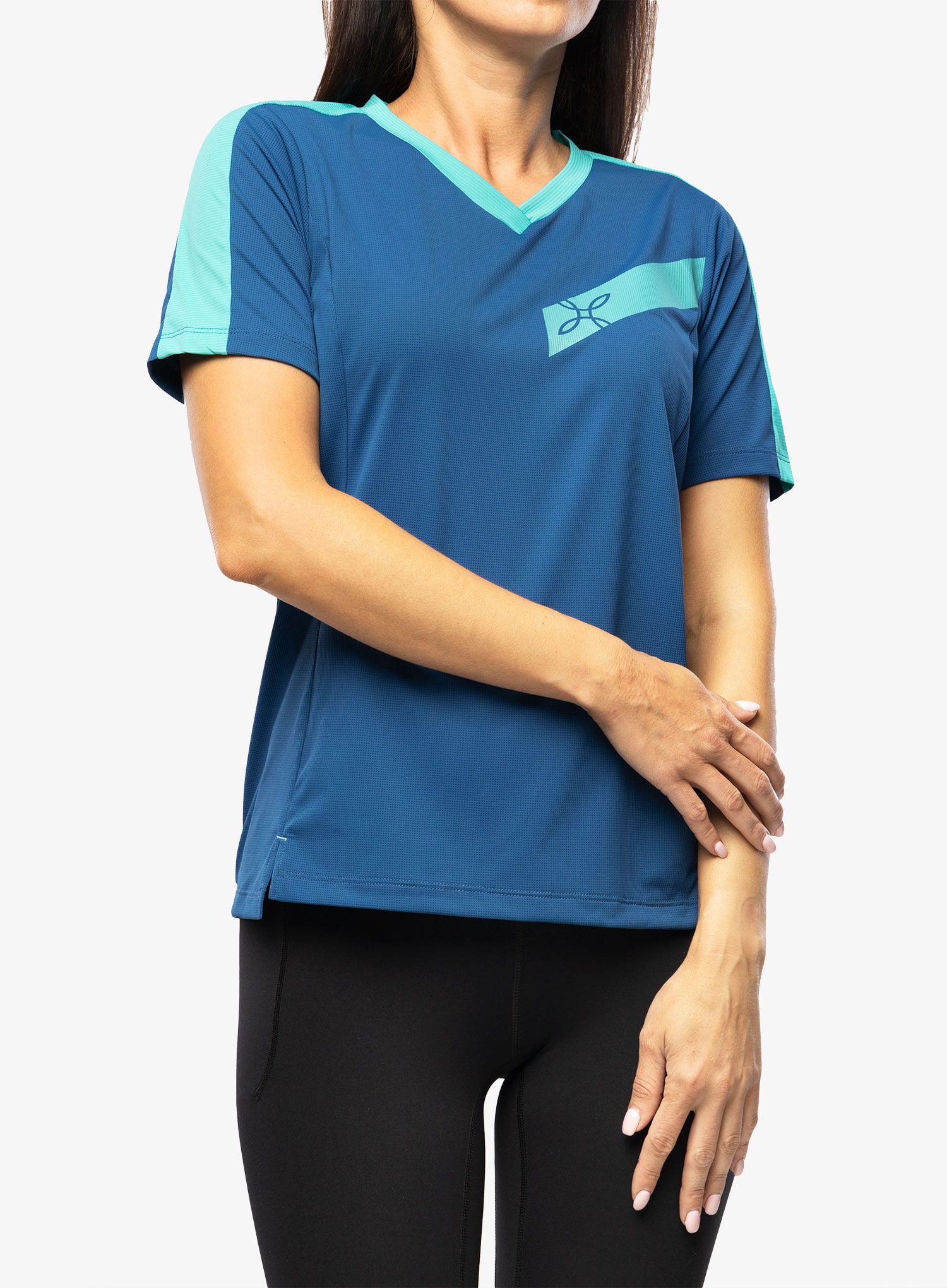 Ženska kolesarska majica Montura Way T-shirt - deep blue/care blue