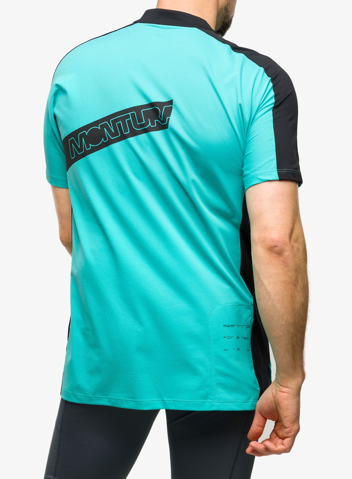Kolesarska majica Montura Way Zip T-Shirt - light blue/black