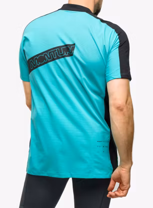 Kolesarska majica Montura Way Zip T-Shirt - light blue/black