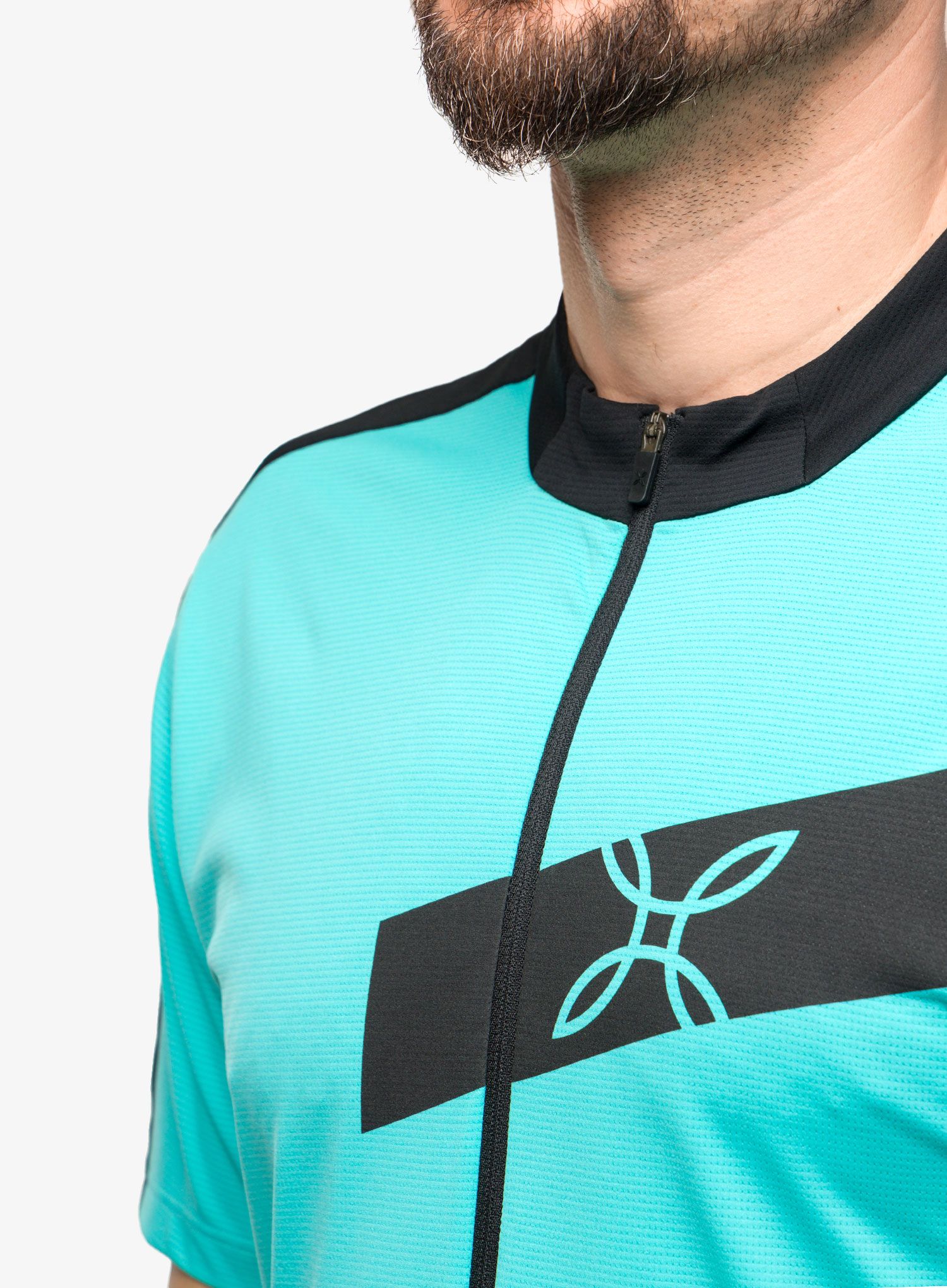 Kolesarska majica Montura Way Zip T-Shirt - light blue/black