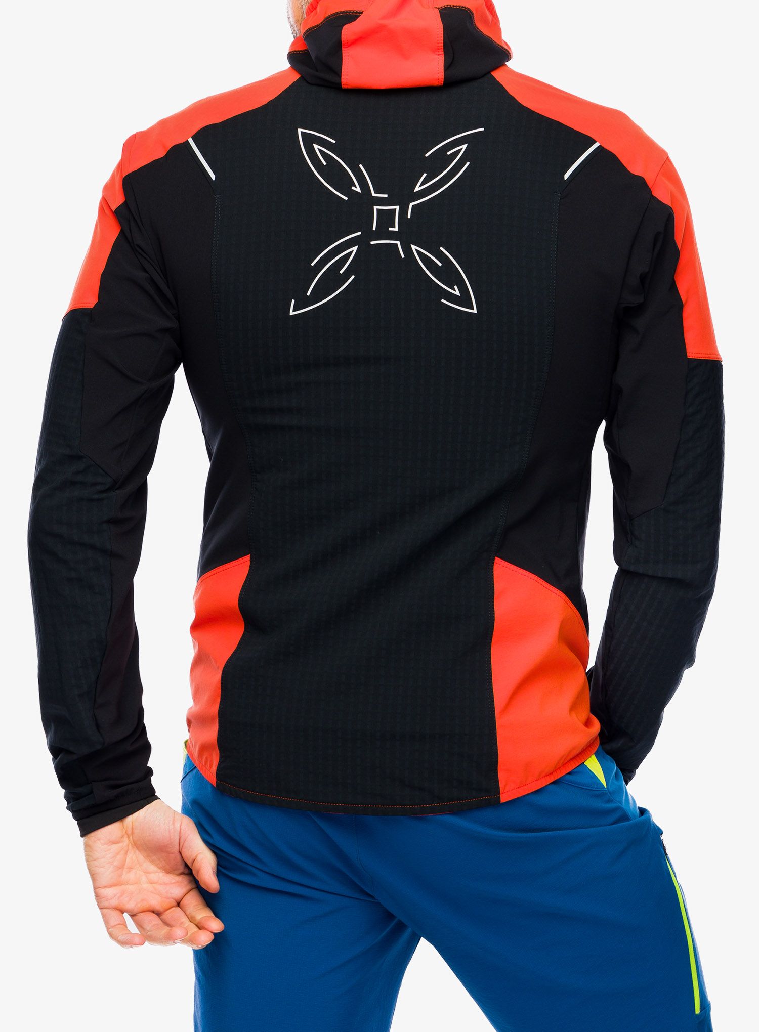 Softshell jakna Montura Wind Revolution Hoody Jacket - black/bright orange
