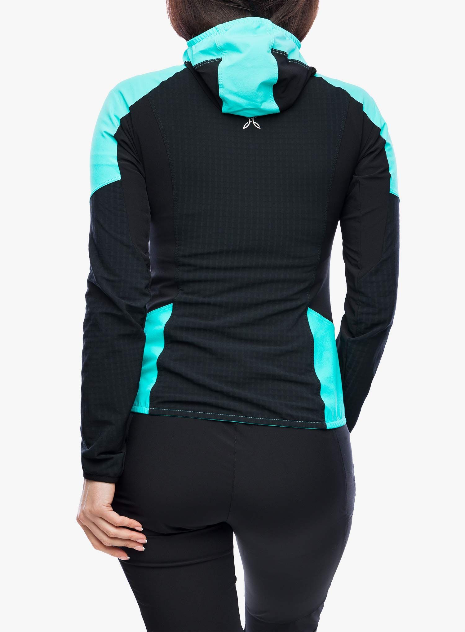 Ženska softshell jakna Montura Wind Revolution Hoody Jacket - black/light blue
