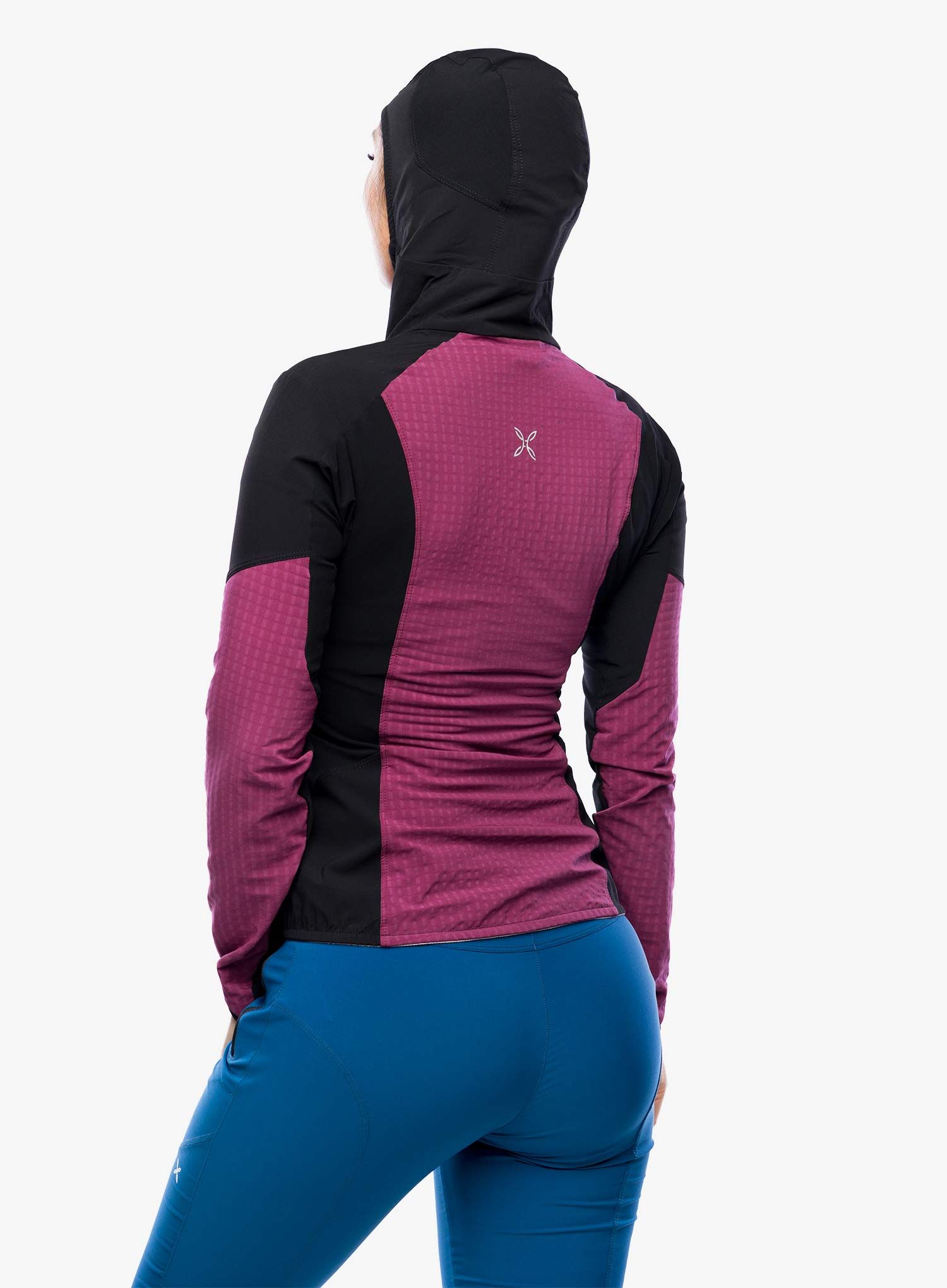 Ženska softshell jakna Montura Wind Revolution Hoody Jacket - wine red/light rose