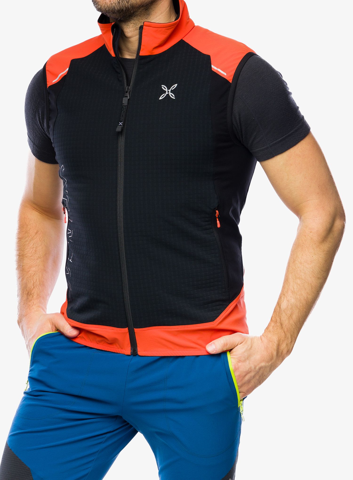 Brezrokavnik Montura Wind Revolution Vest - black/bright orange