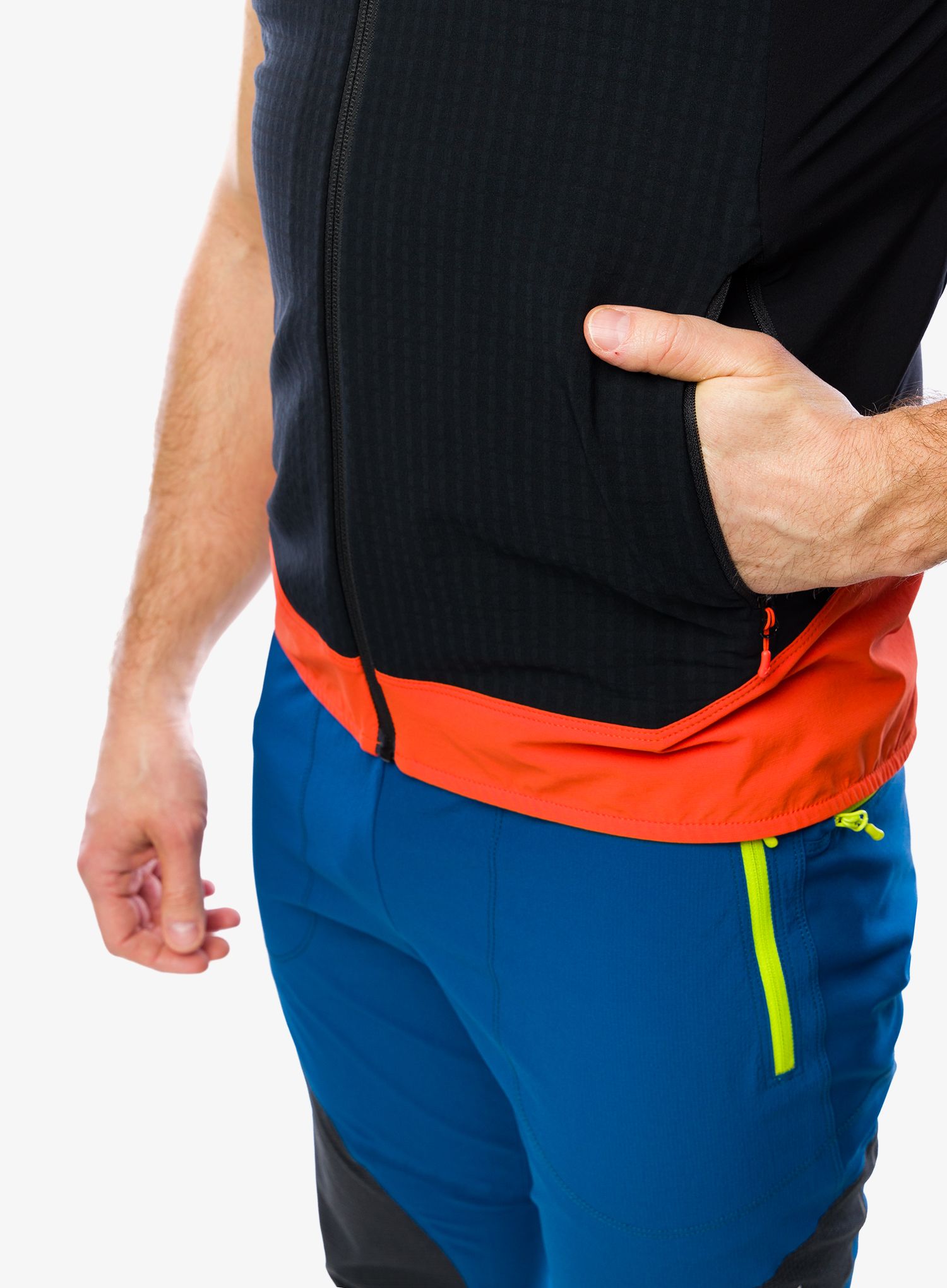 Brezrokavnik Montura Wind Revolution Vest - black/bright orange