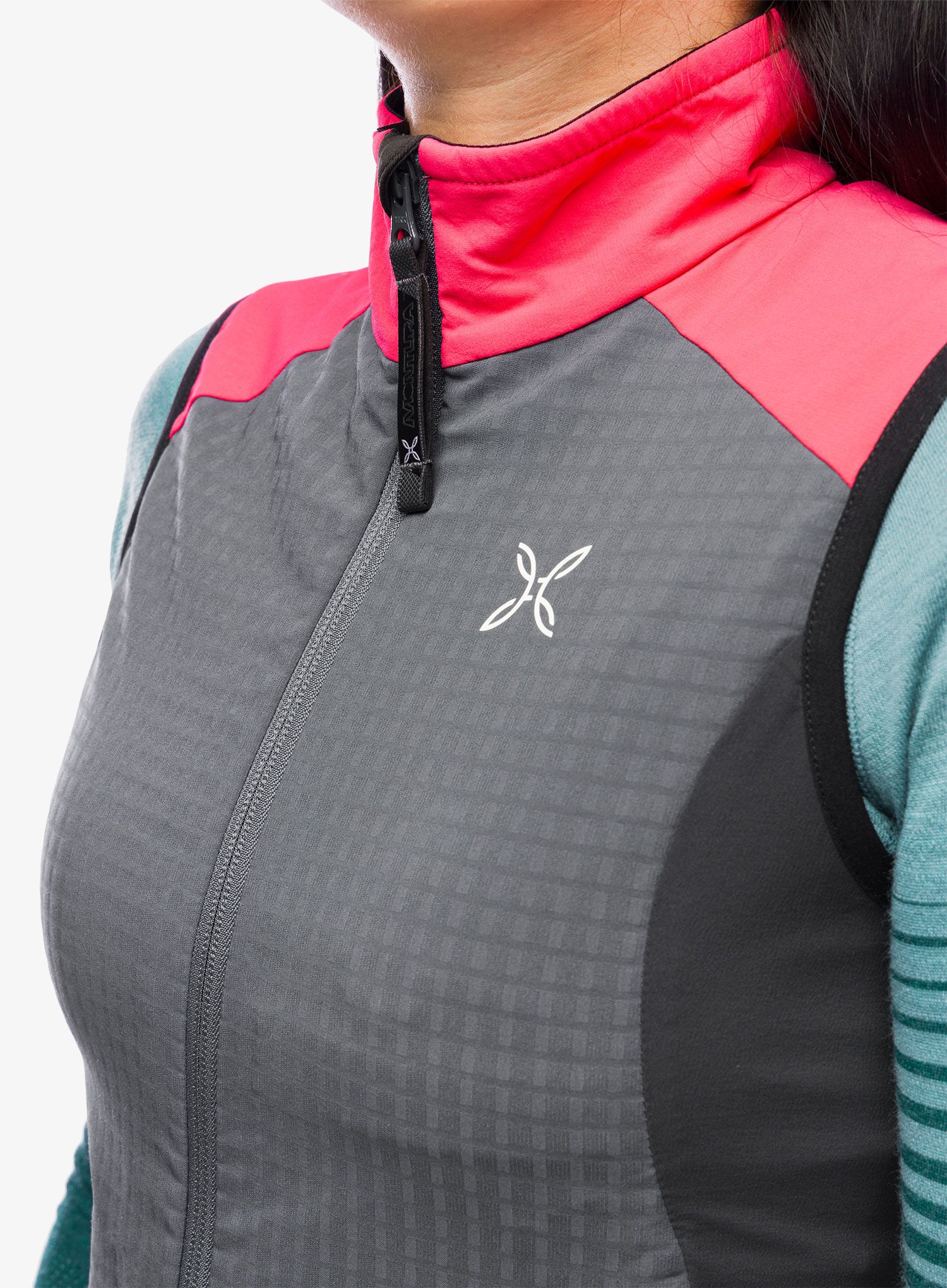 Ženski brezrokavnik Montura Wind Revolution Vest - lead/sugar rose