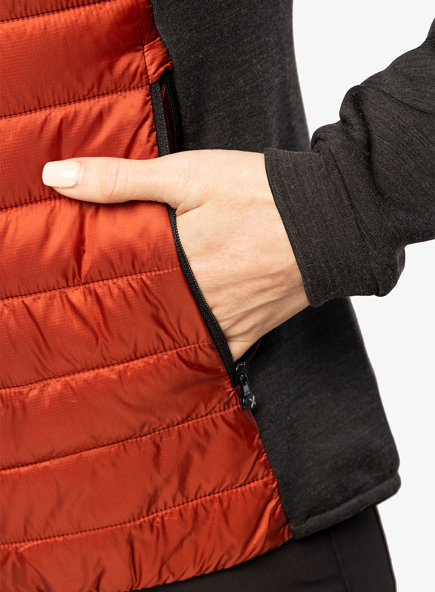 Ženska hibridna jakna Montura Wool Essential Hoody Jacket - tabacco