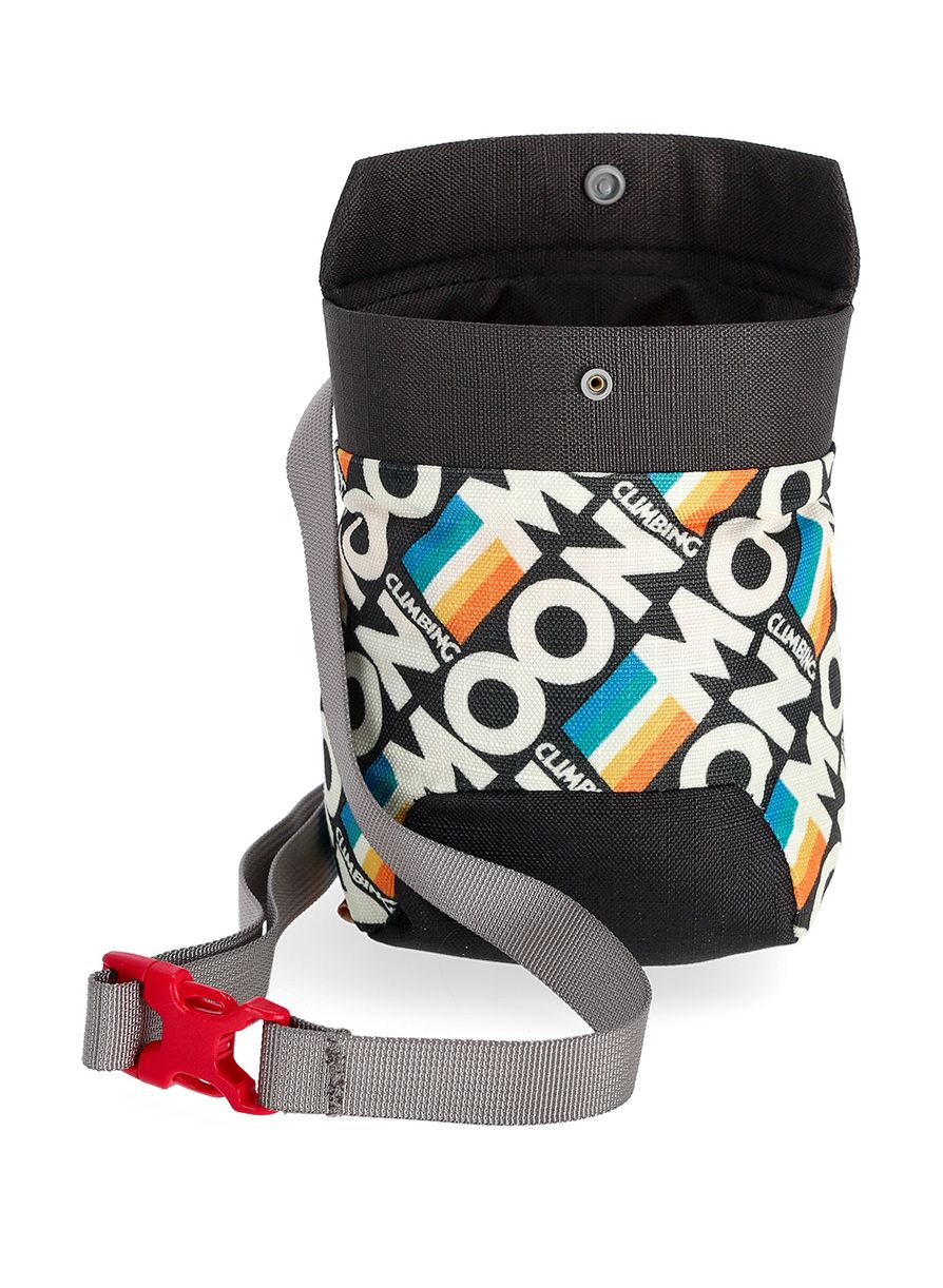 Vrečka za magnezij Moon Climbing Sport Chalk Bag - retro stripe black
