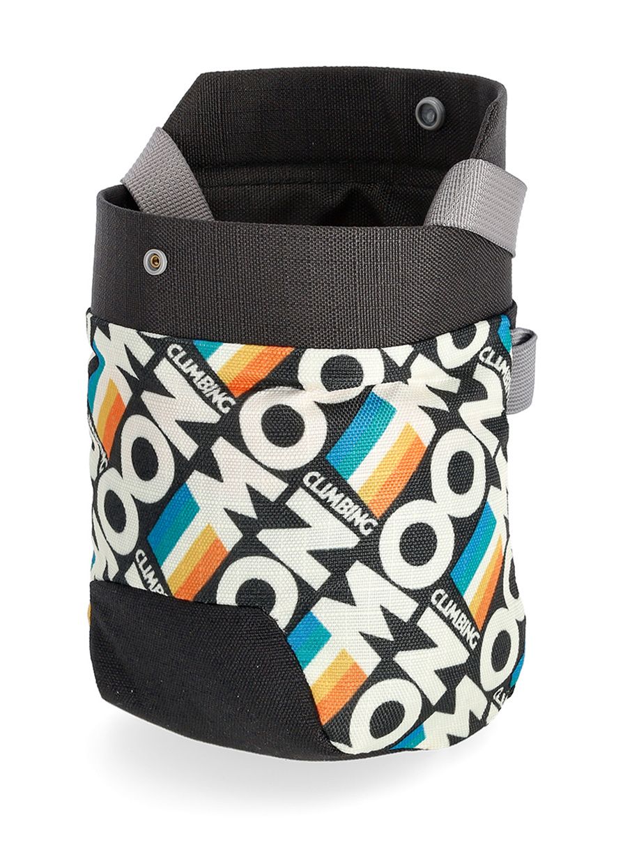 Vrečka za magnezij Moon Climbing Sport Chalk Bag - retro stripe black
