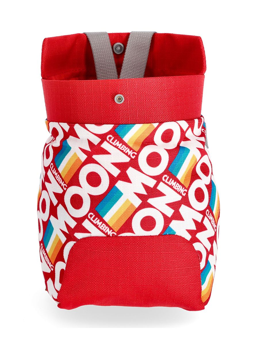 Vrečka za magnezij Moon Climbing Trad Chalk Bag - retro stripe true red