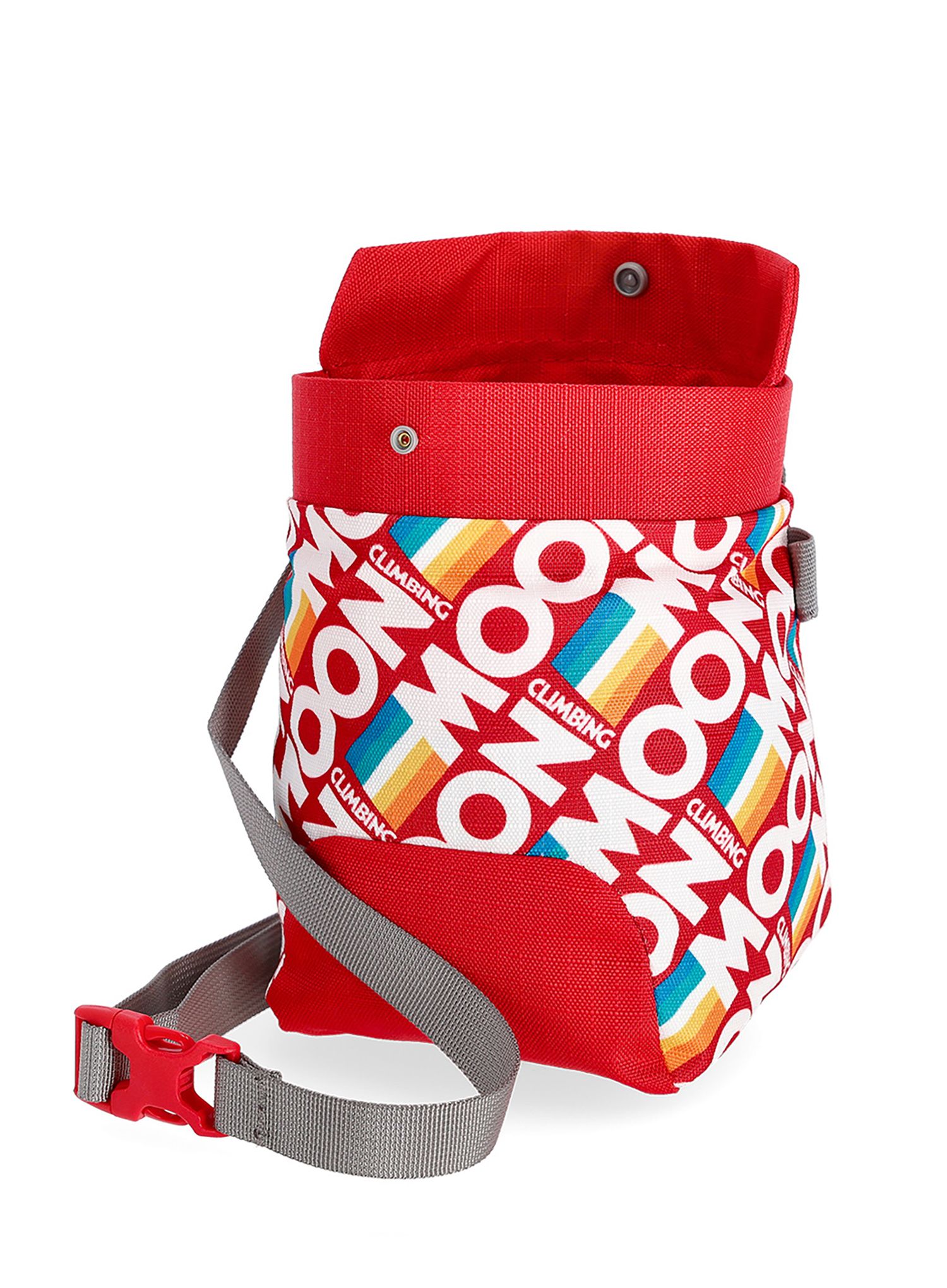 Vrečka za magnezij Moon Climbing Trad Chalk Bag - retro stripe true red